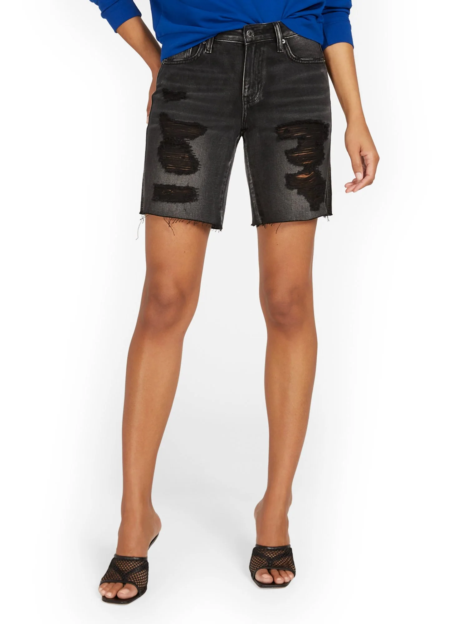 High-Waisted Dream Boyfriend 9-Inch Short - Black - Image 2