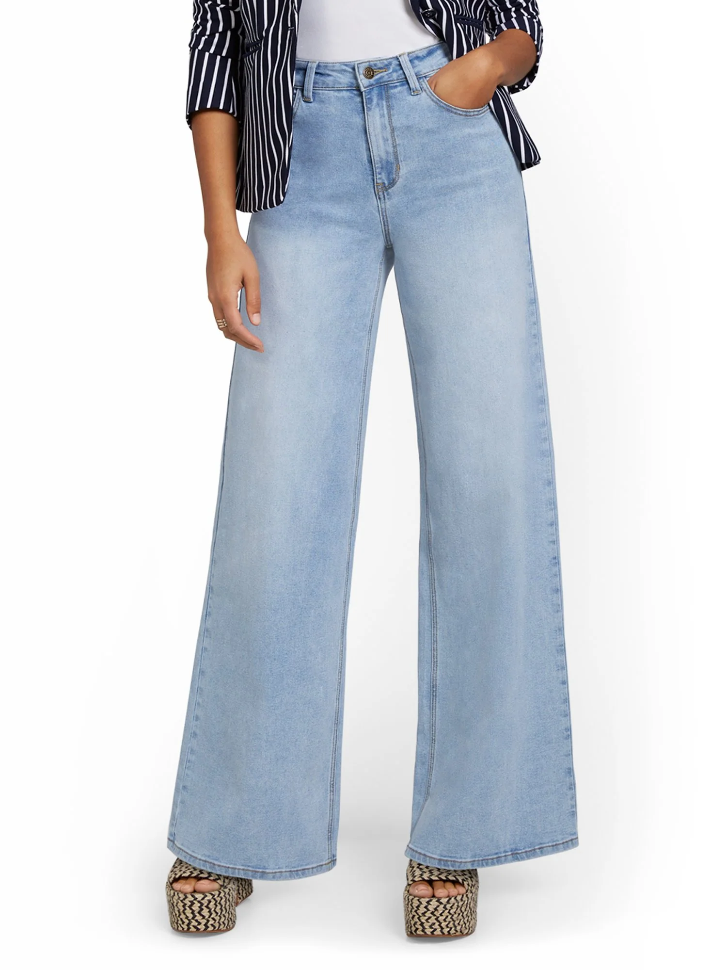 High-Waisted Extreme Wide-Leg Jeans