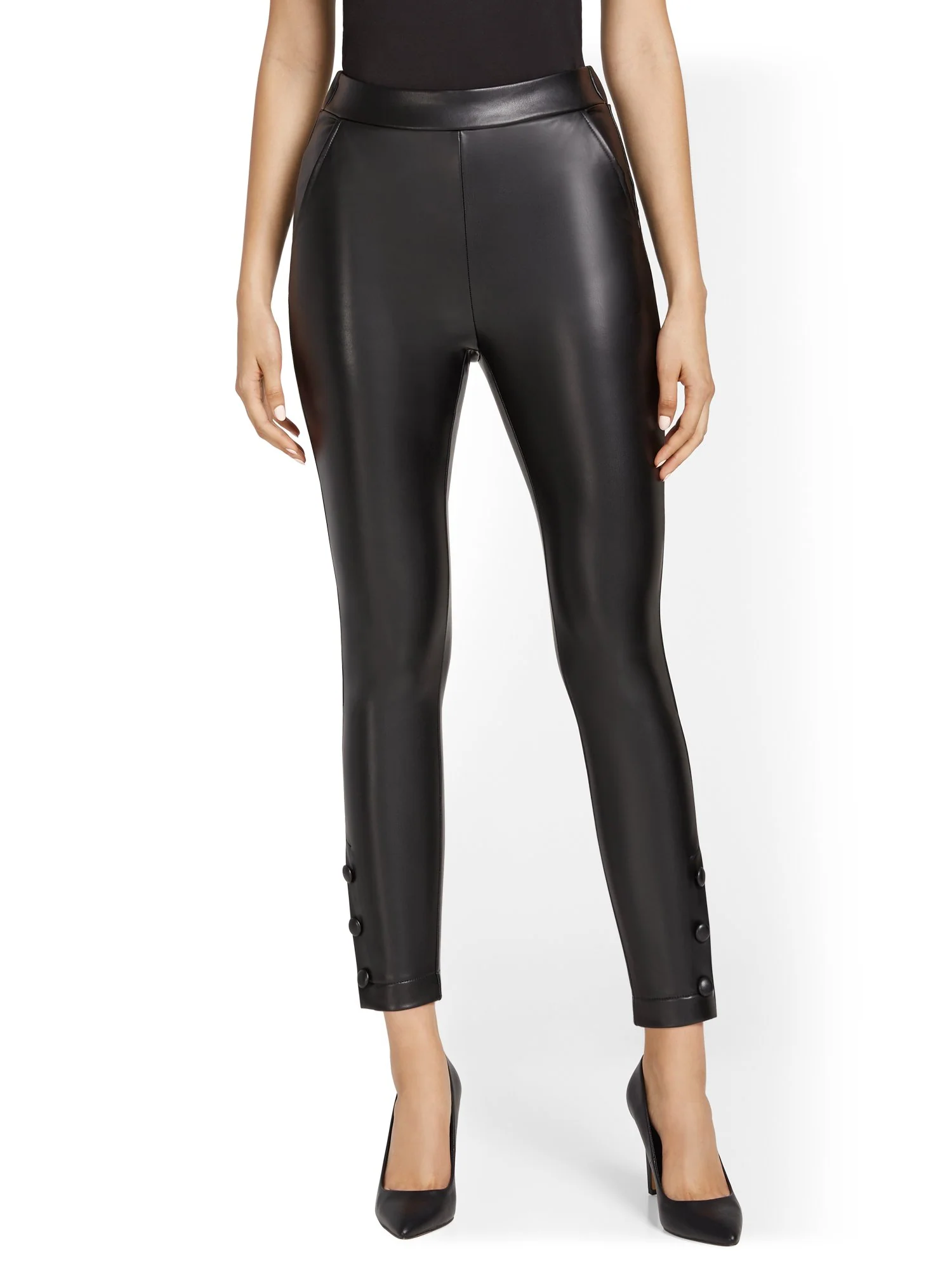 High-Waisted Faux-Leather Legging - Image 5