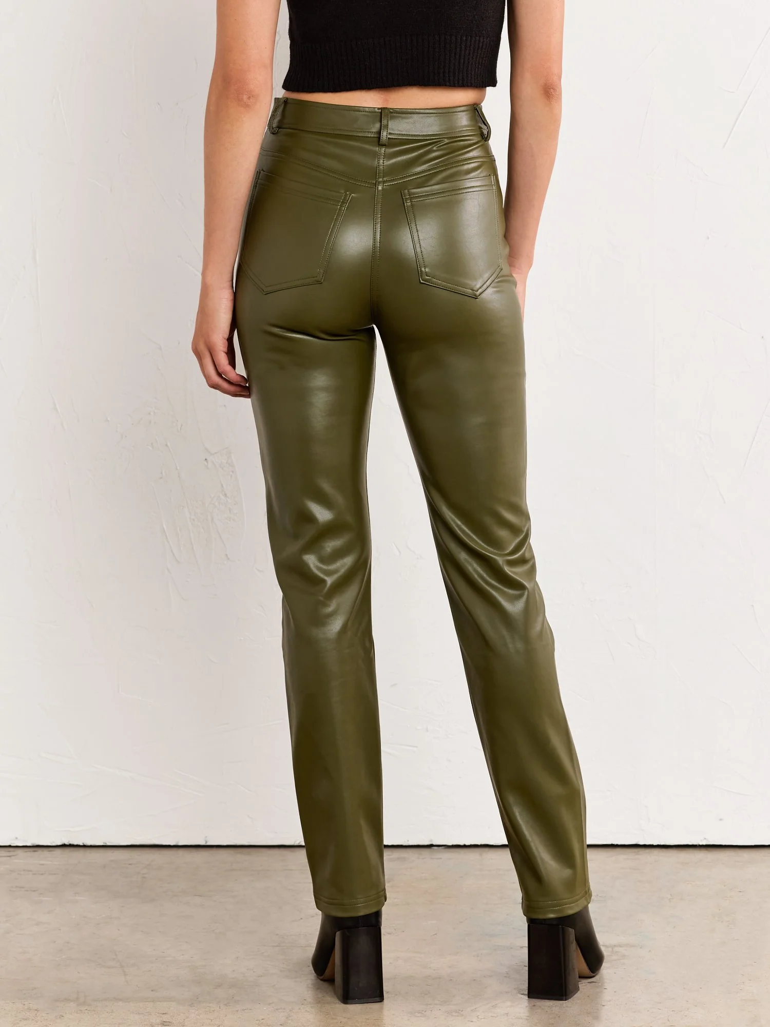High-Waisted Faux Leather Pant - Edit By Nine - Image 13
