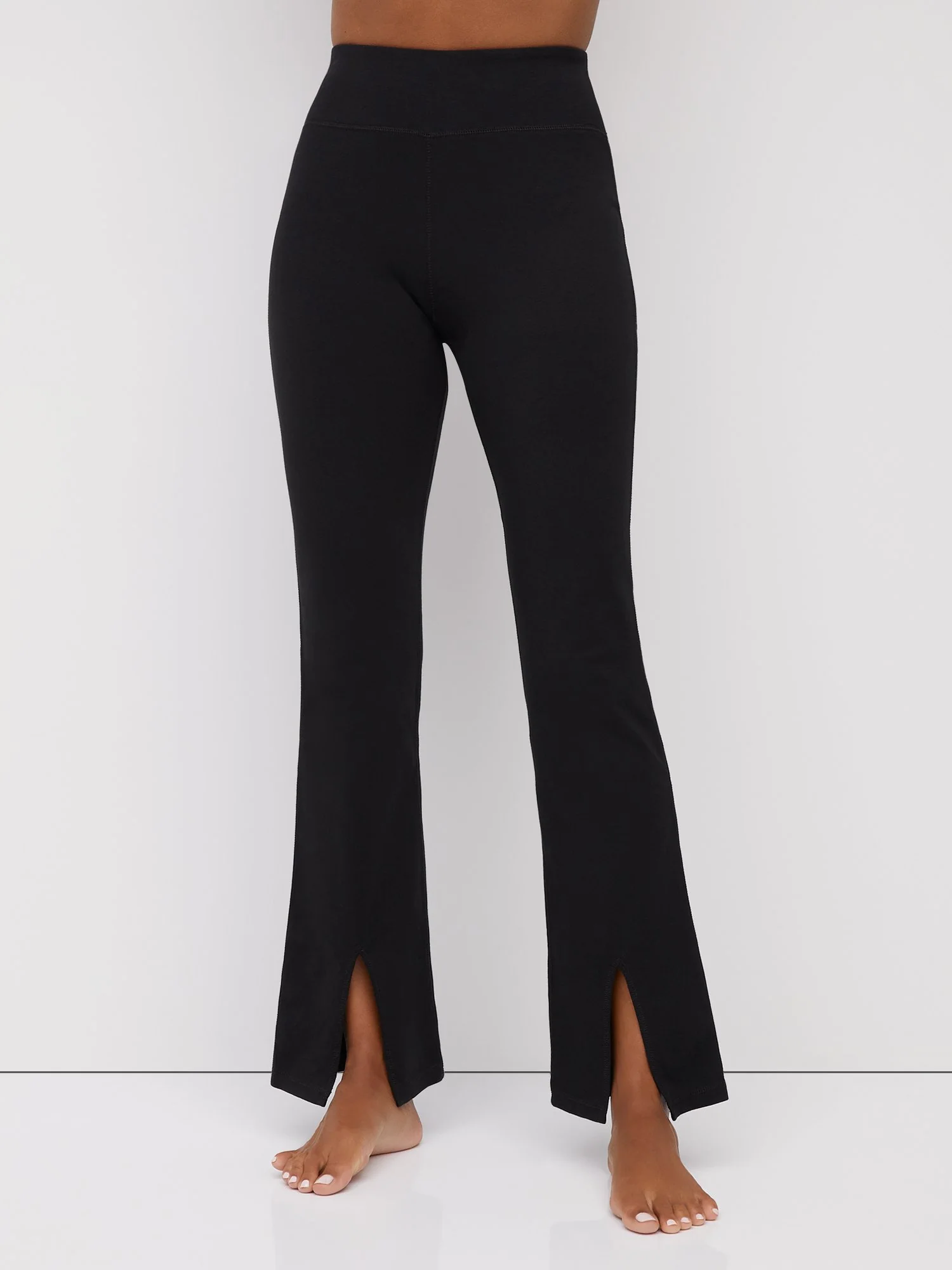 High-Waisted Flare Slit-Hem Yoga Pant - Image 2