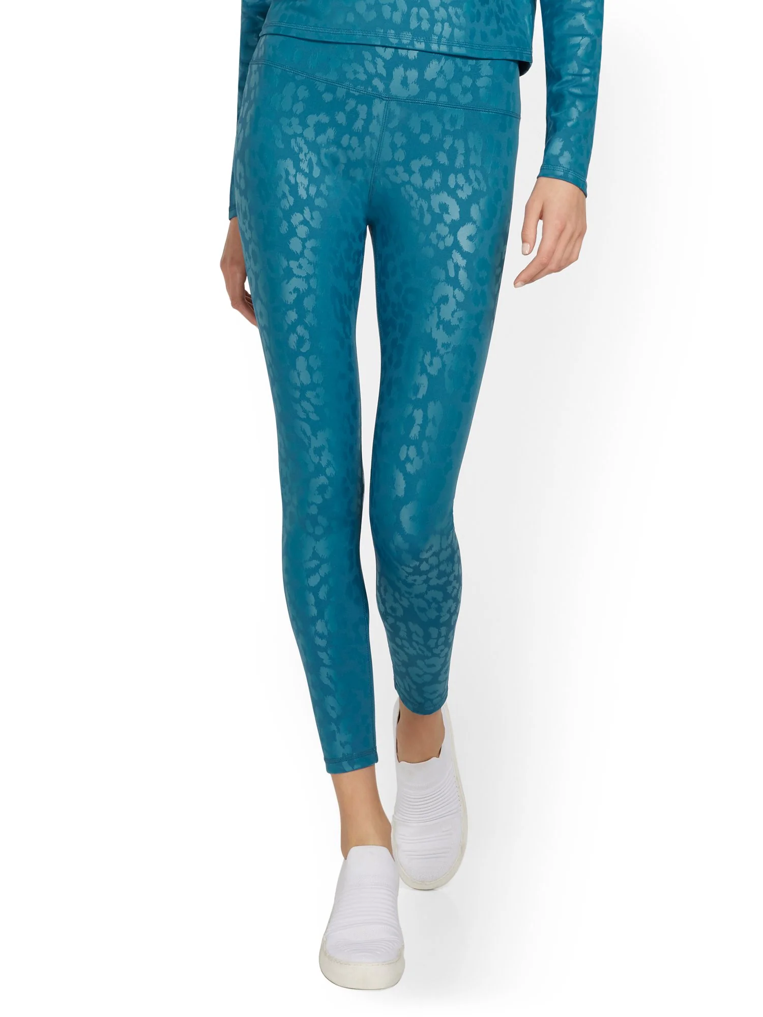 High-Waisted Foil Leopard-Print Pocket Legging - Image 8