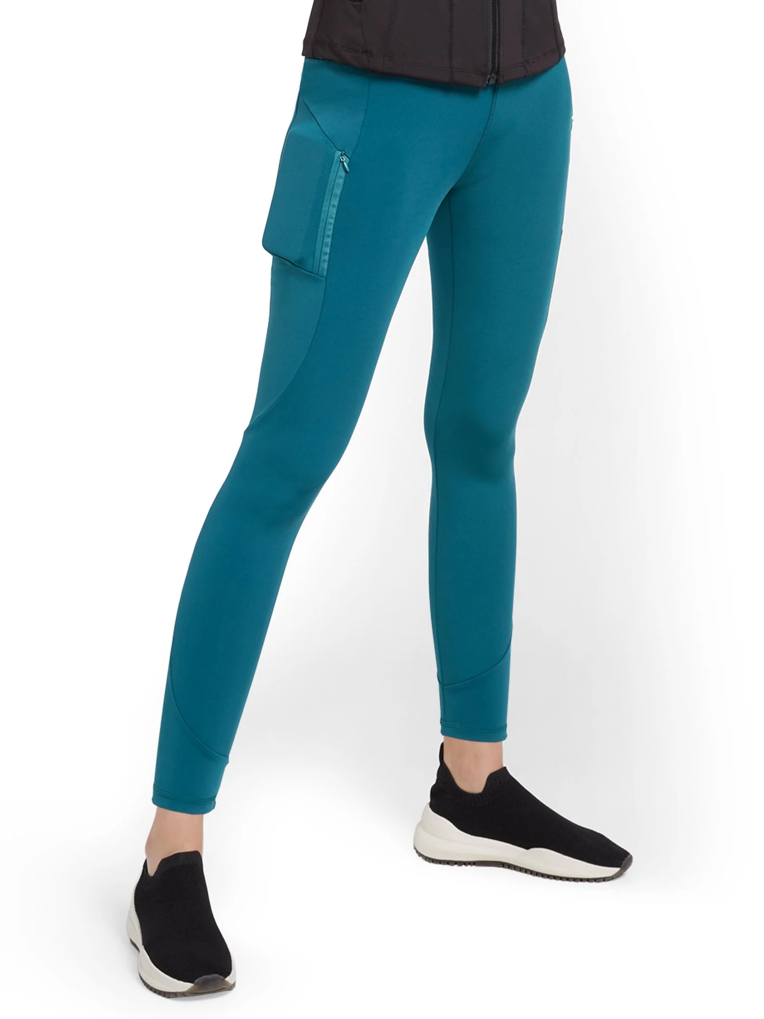 High-Waisted Geometric Seam 7/8 Legging - Image 18