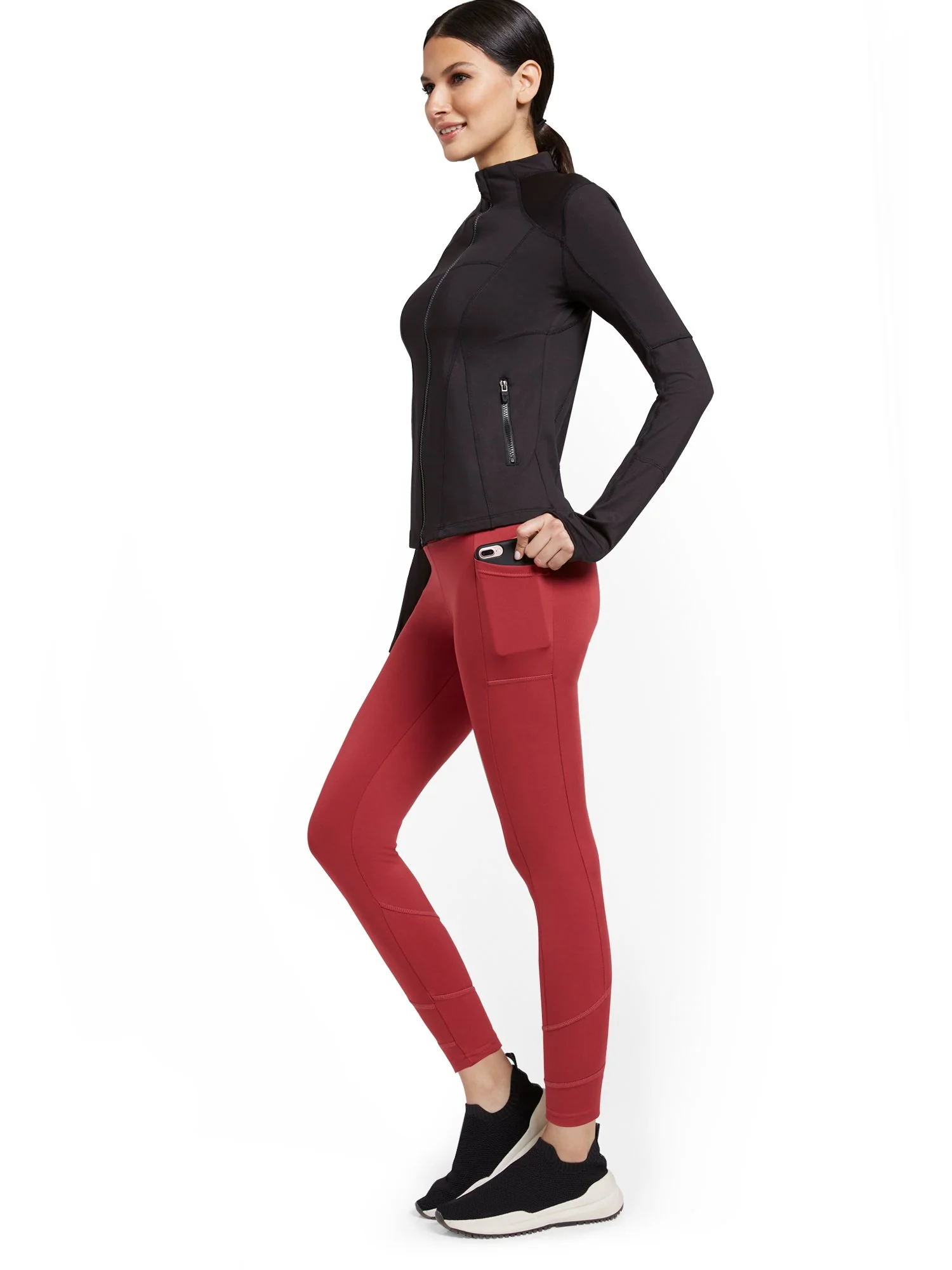 High-Waisted Geometric Seam Legging - Image 15