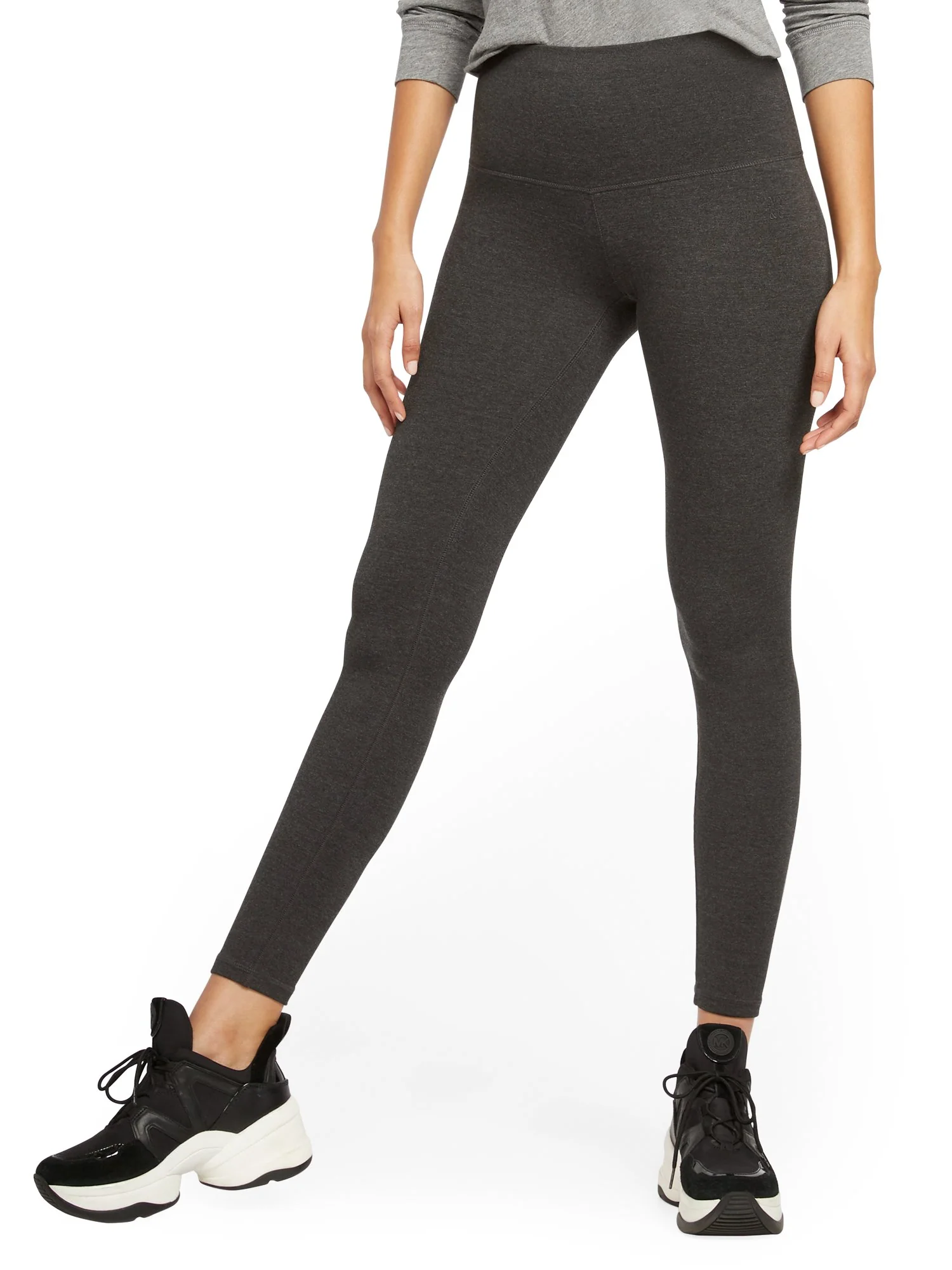 High-Waisted Grey Yoga Legging - Image 2