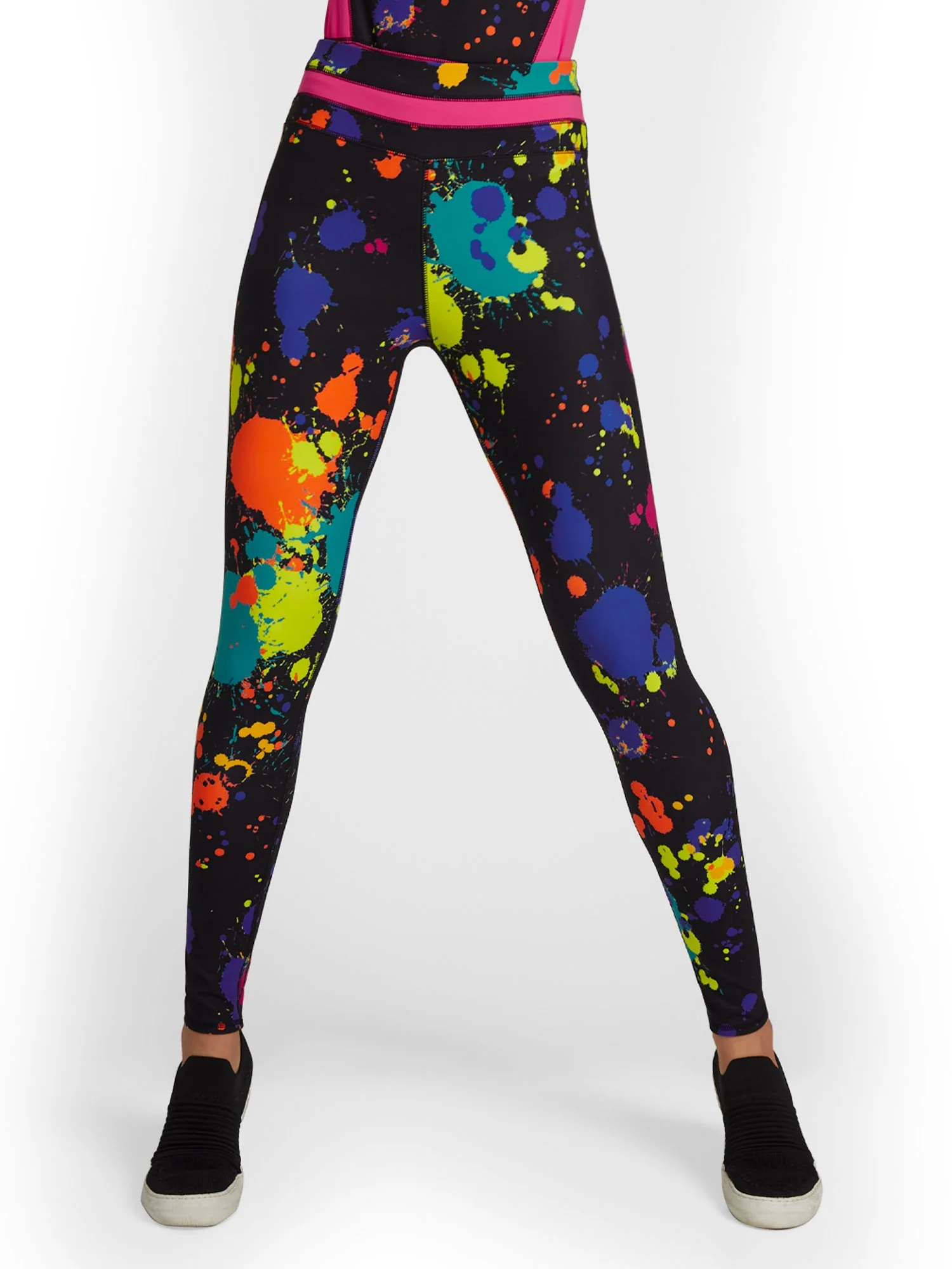 High-Waisted Paint-Splatter Pocket Legging - City Contour