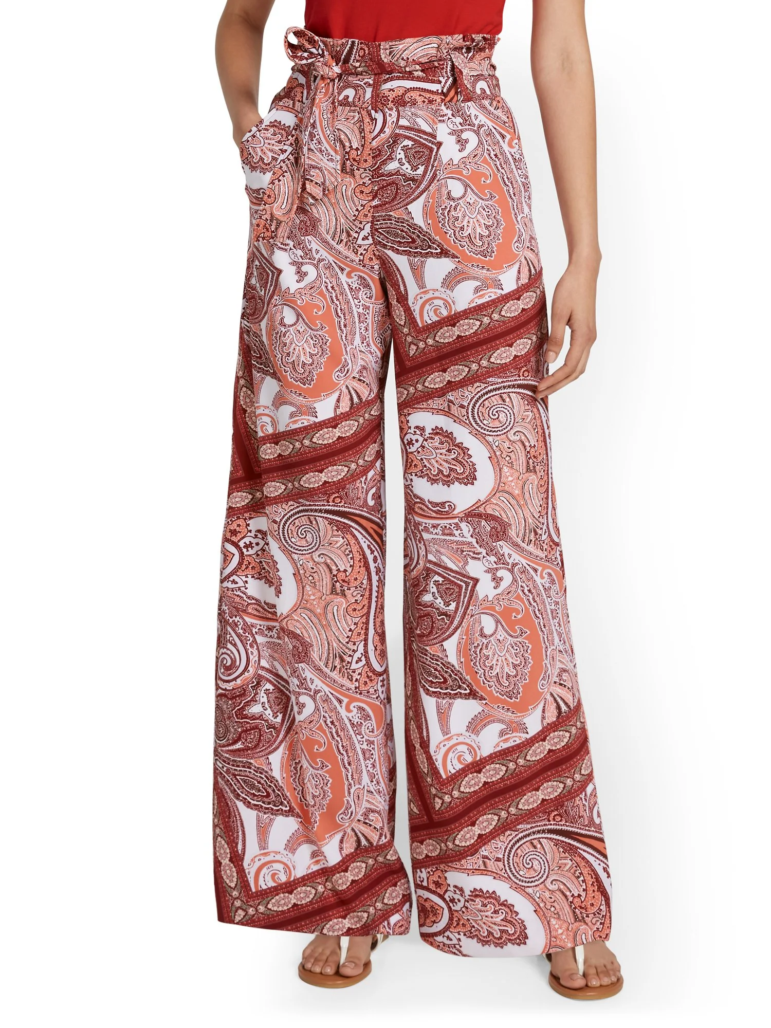 High-Waisted Paperbag Wide-Leg Pant - Image 5