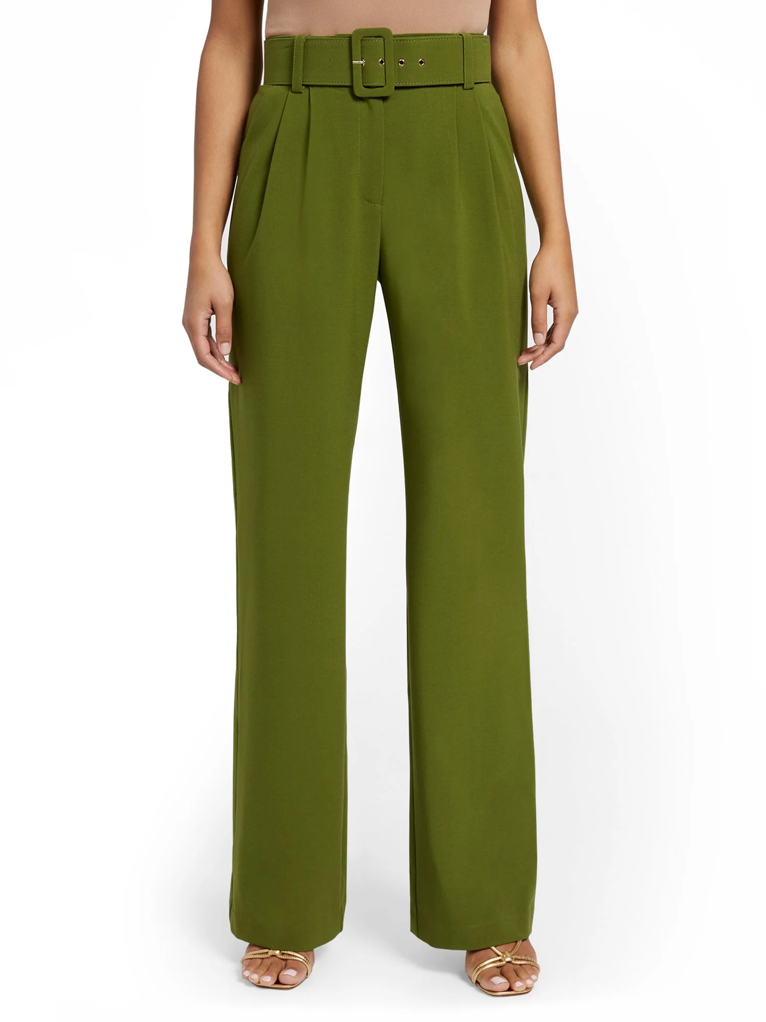 High-Waisted Pleated Straight-Leg Pant - Image 4
