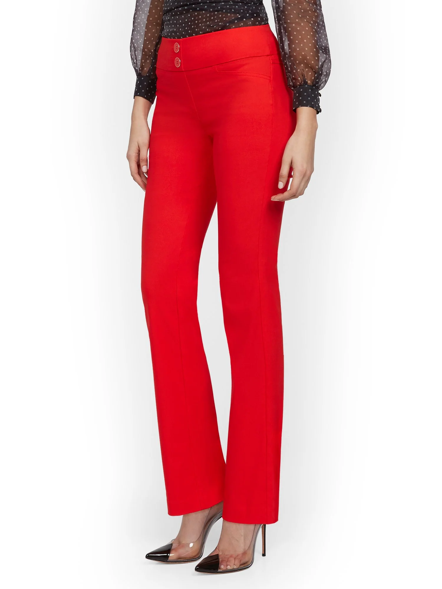 High-Waisted Pull-On Slimming Straight-Leg Pant - 7th Avenue - Image 7