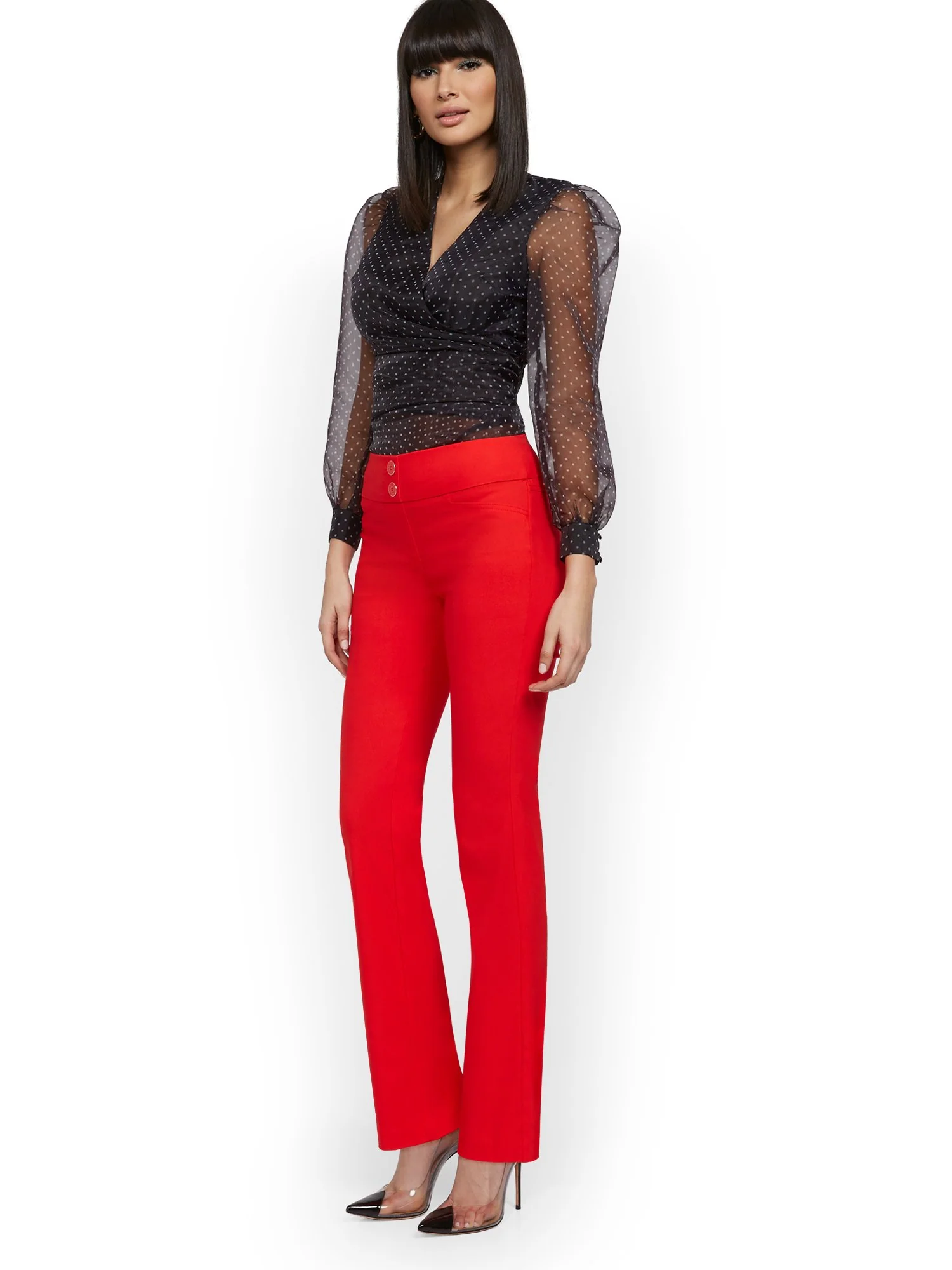 High-Waisted Pull-On Slimming Straight-Leg Pant - 7th Avenue - Image 9