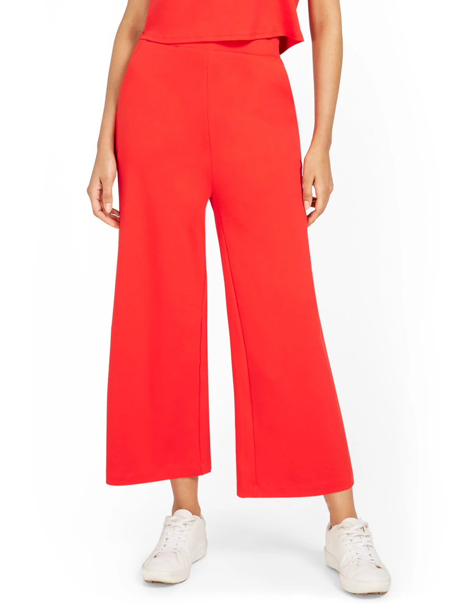 High-Waisted Pull-On Wide-Leg Capri Pant - City Knits - Image 15