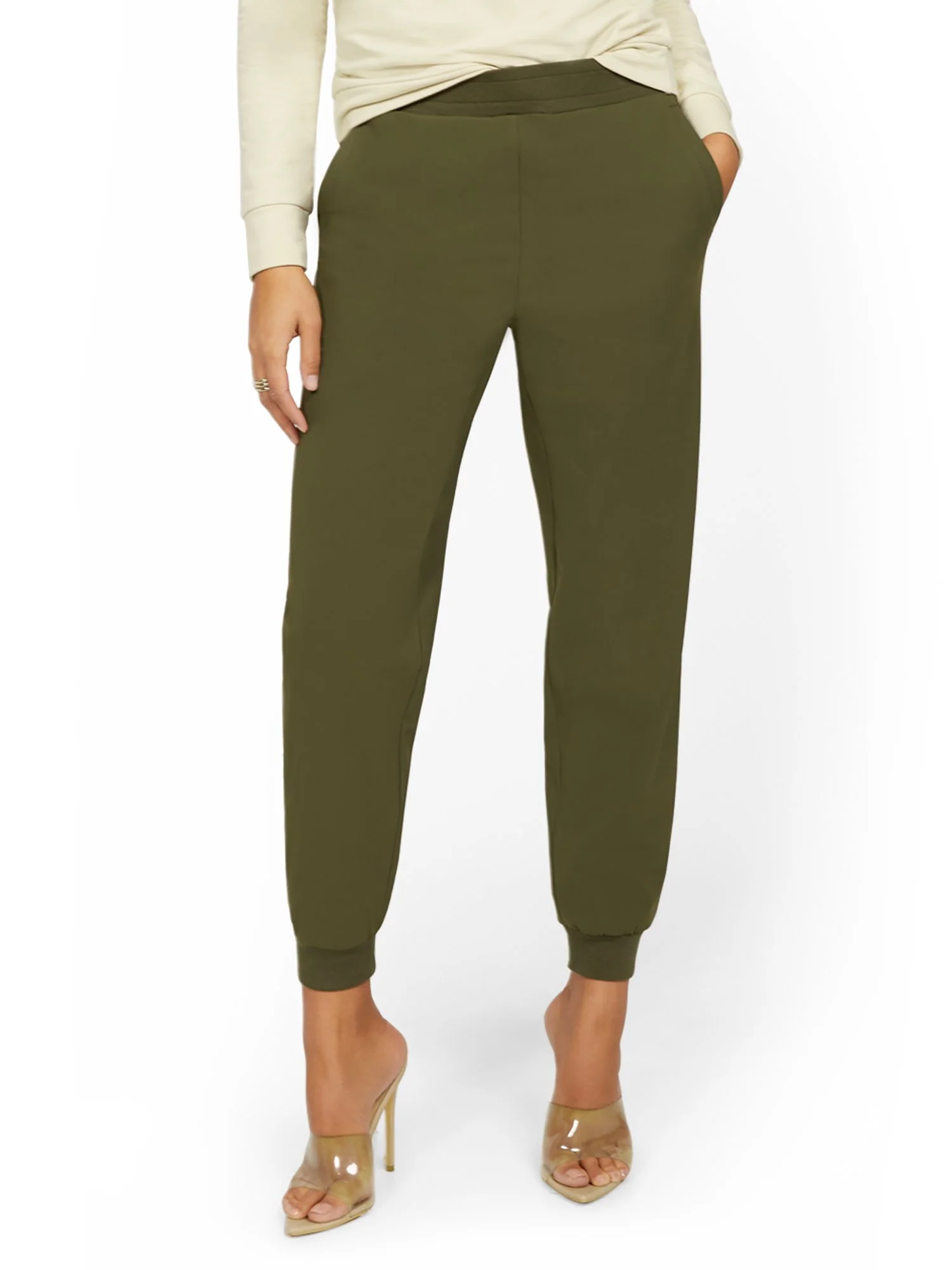 High-Waisted Rib-Trim Jogger Pant - Everywhere Jogger Collection - Image 6
