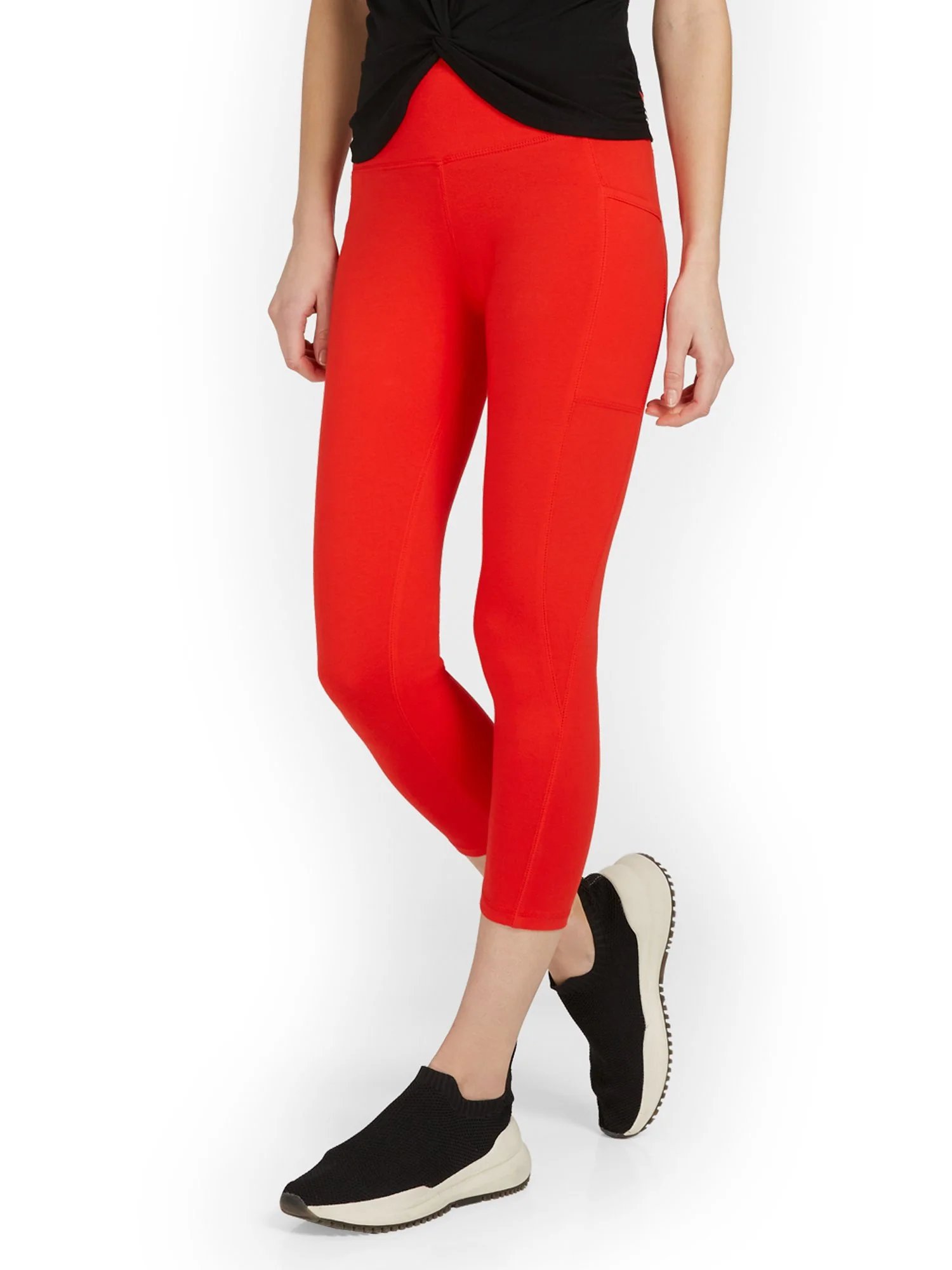 High-Waisted Side-Pocket Capri Legging - Image 2