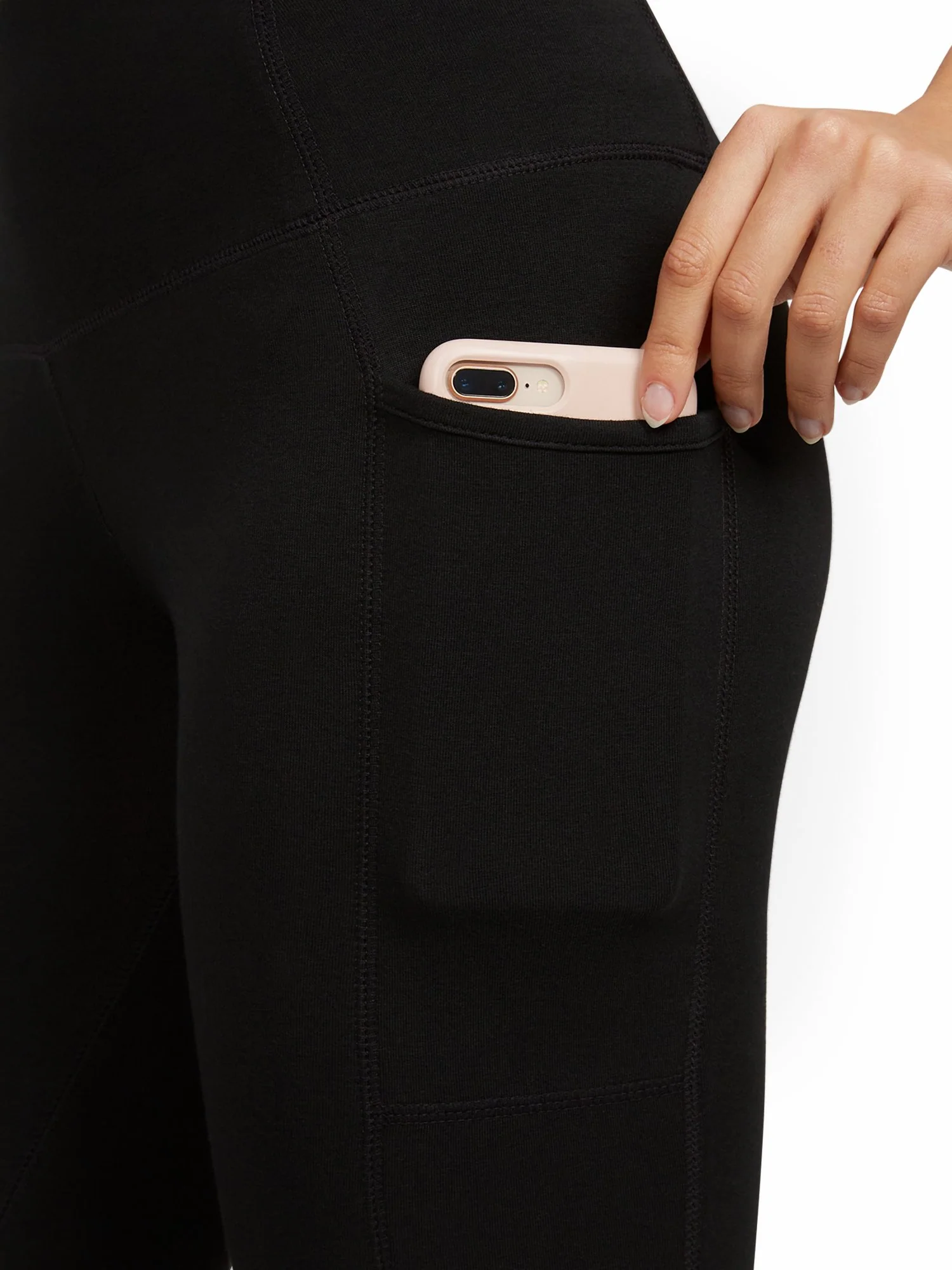 High-Waisted Side-Pocket Capri Legging - Image 4