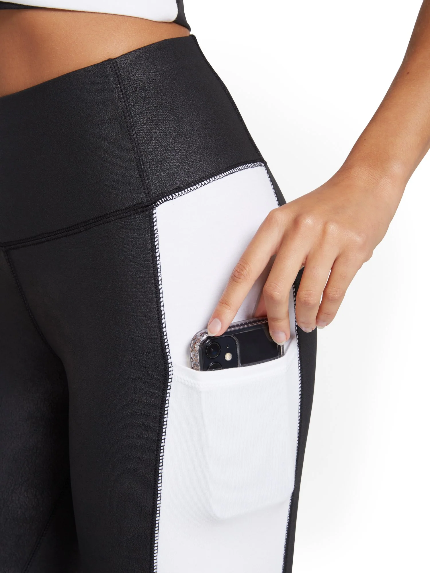 High-Waisted Side-Stripe Pocket Legging - Image 4