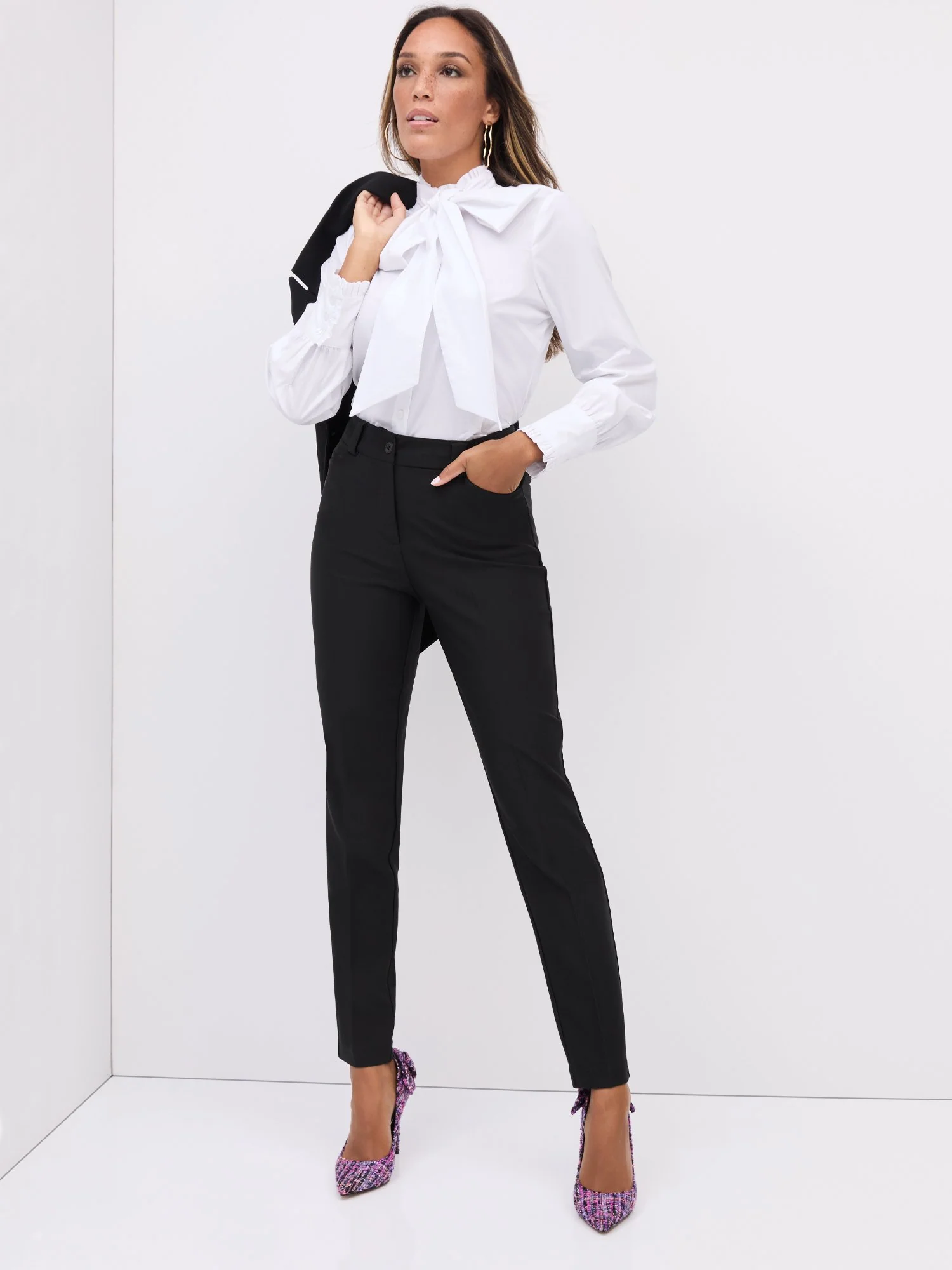 High-Waisted Slim-Leg Pant - Premium Stretch