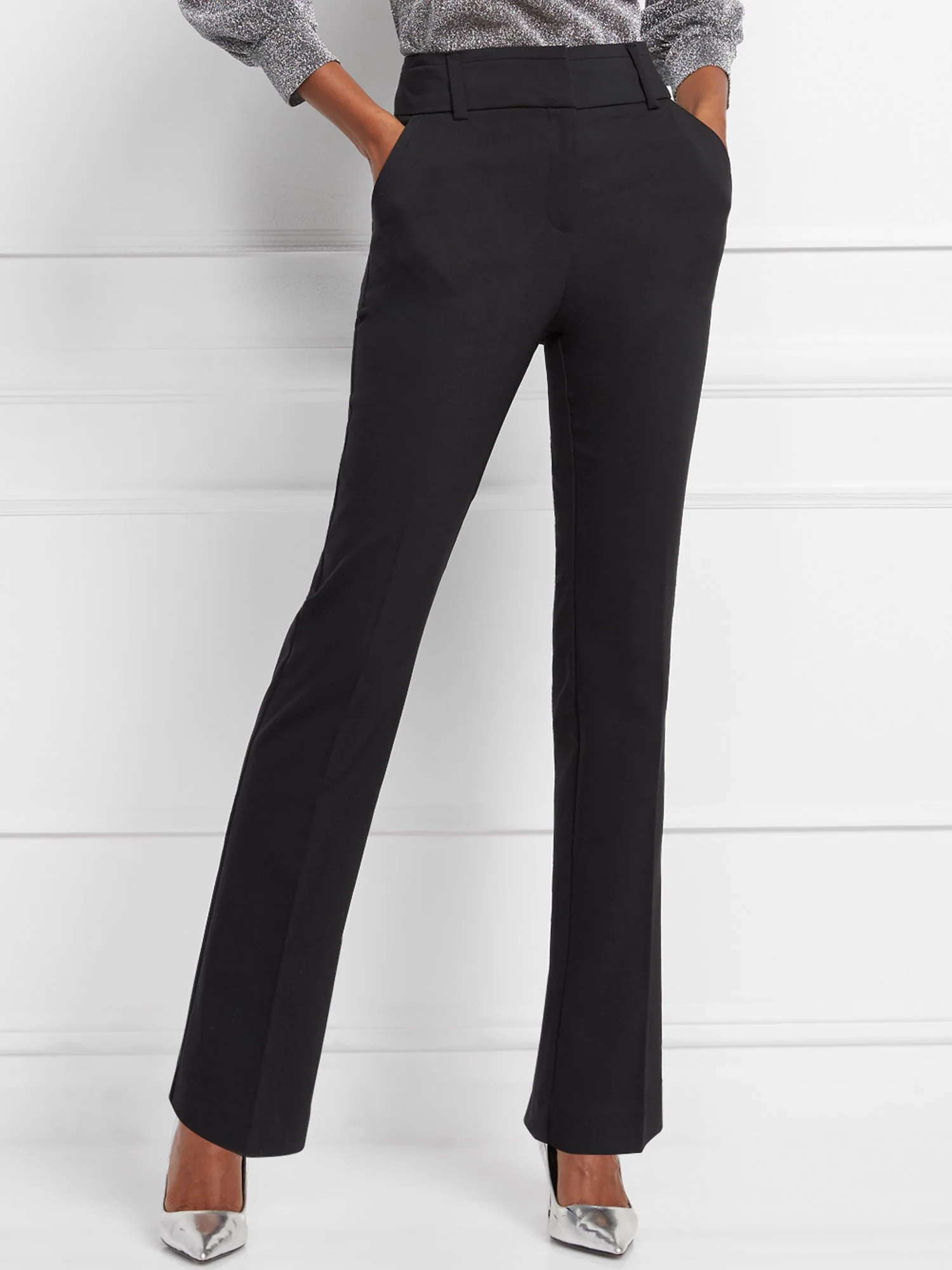 High-Waisted Straight-Leg Pant - Modern Fit - All-Season Stretch - 7th Avenue