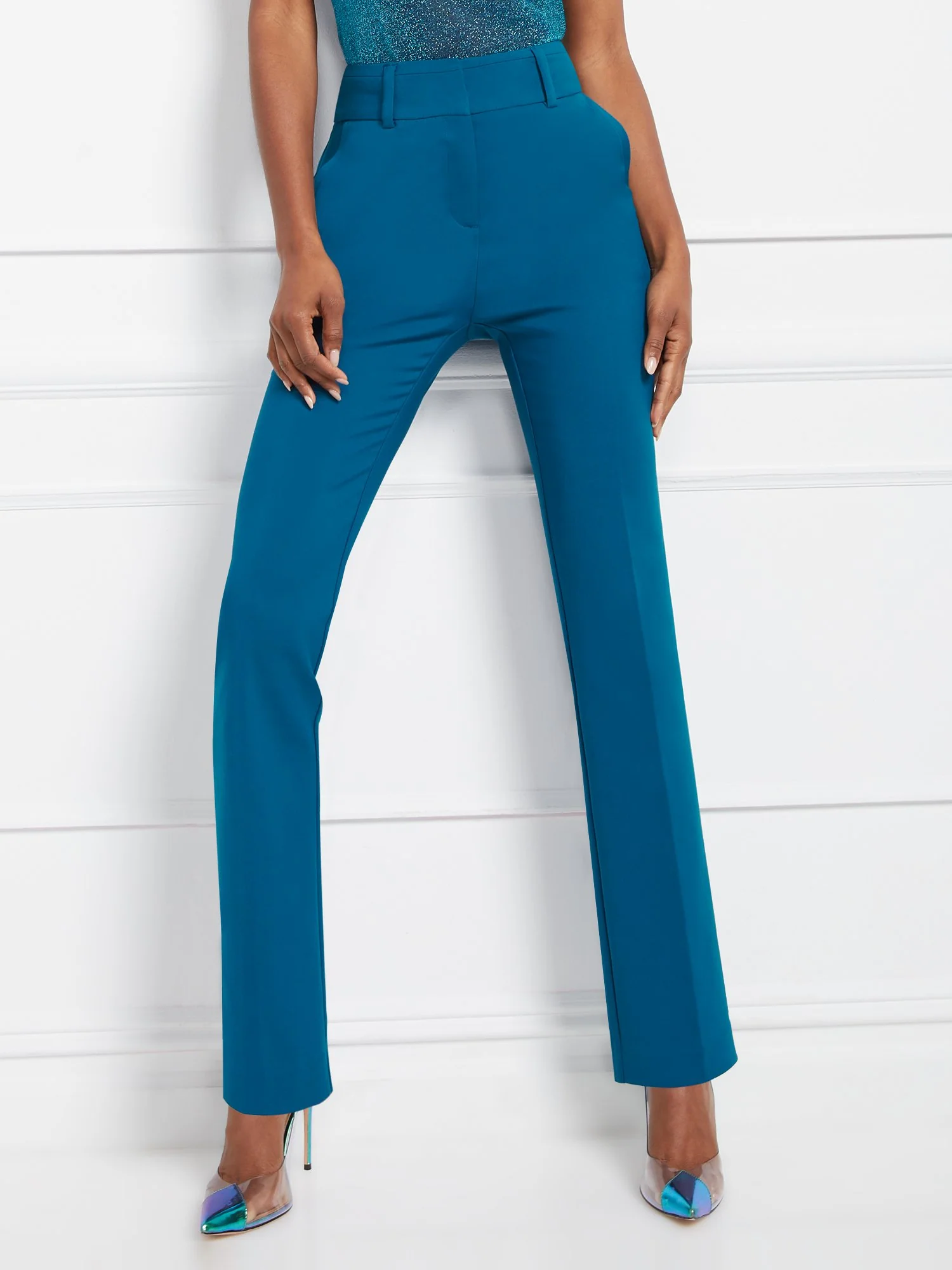 High-Waisted Straight-Leg Pant - Modern Fit - All-Season Stretch - 7th Avenue - Image 7