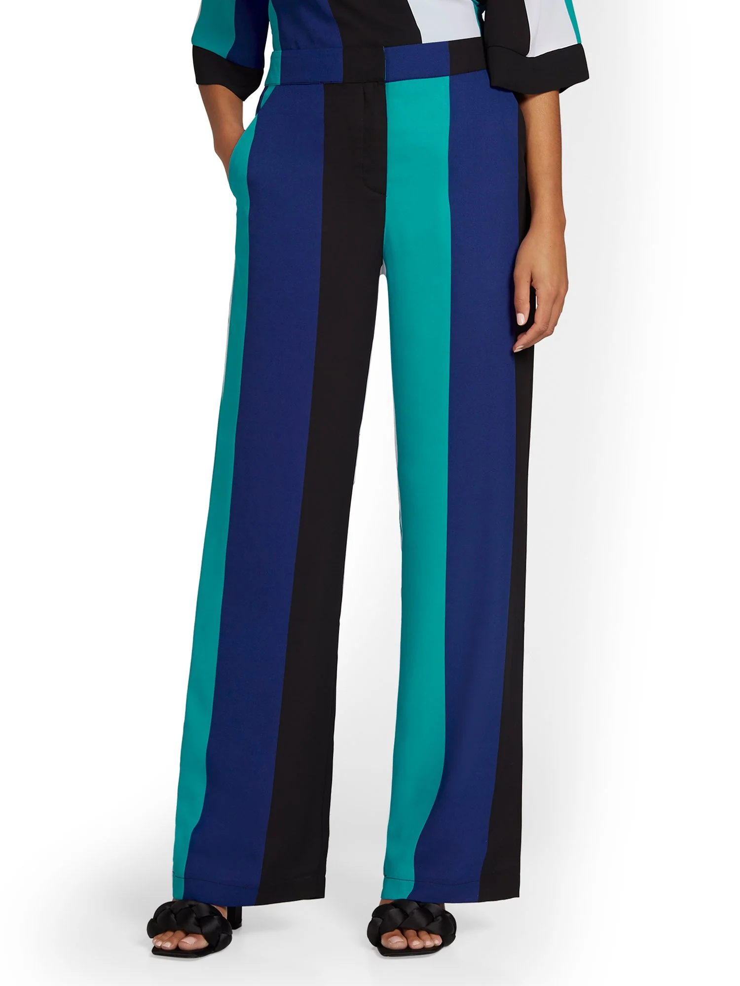 High-Waisted Striped Palazzo Pant - Image 5
