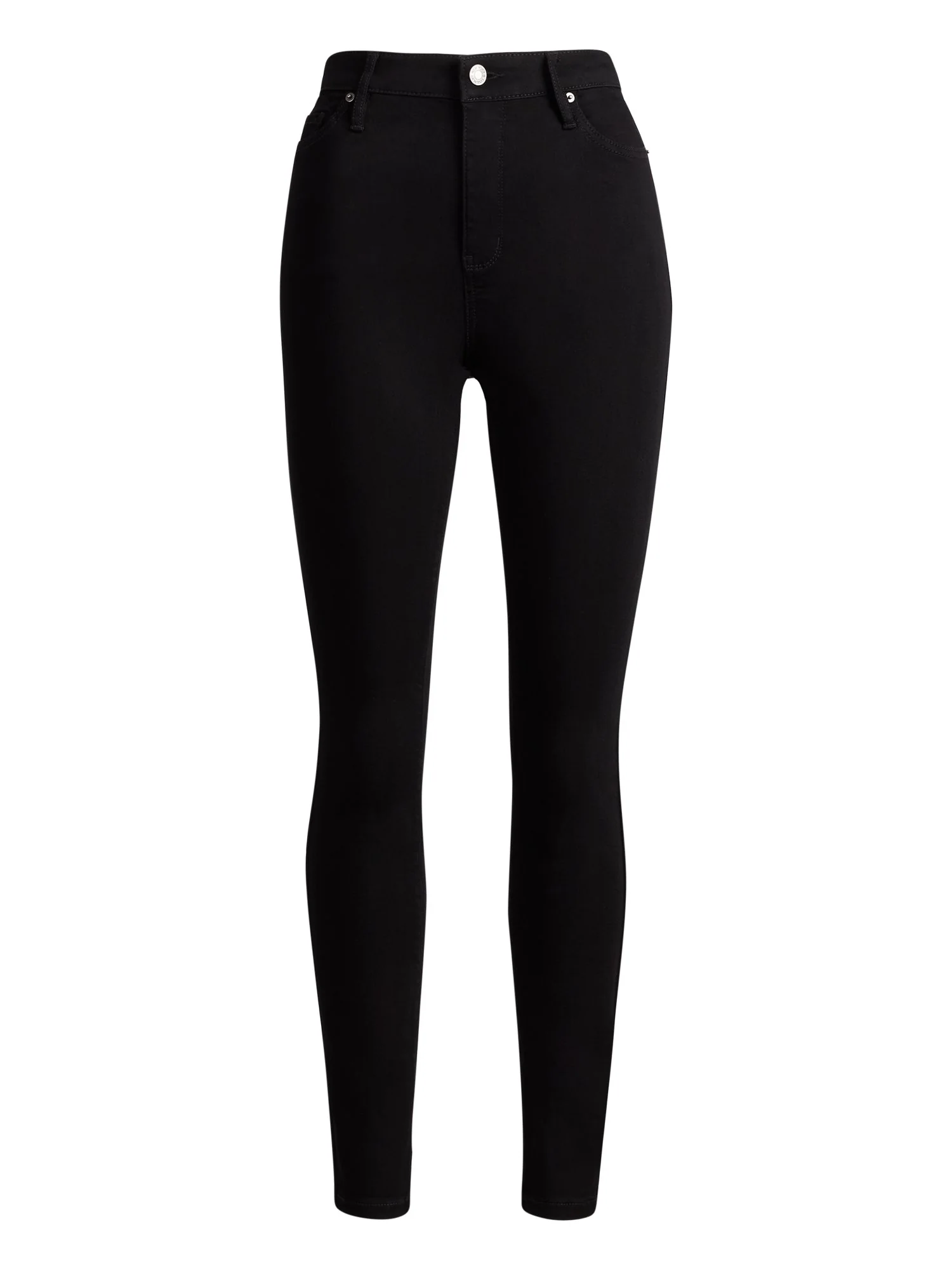 High-Waisted Super-Skinny Jeans - Black - Image 2