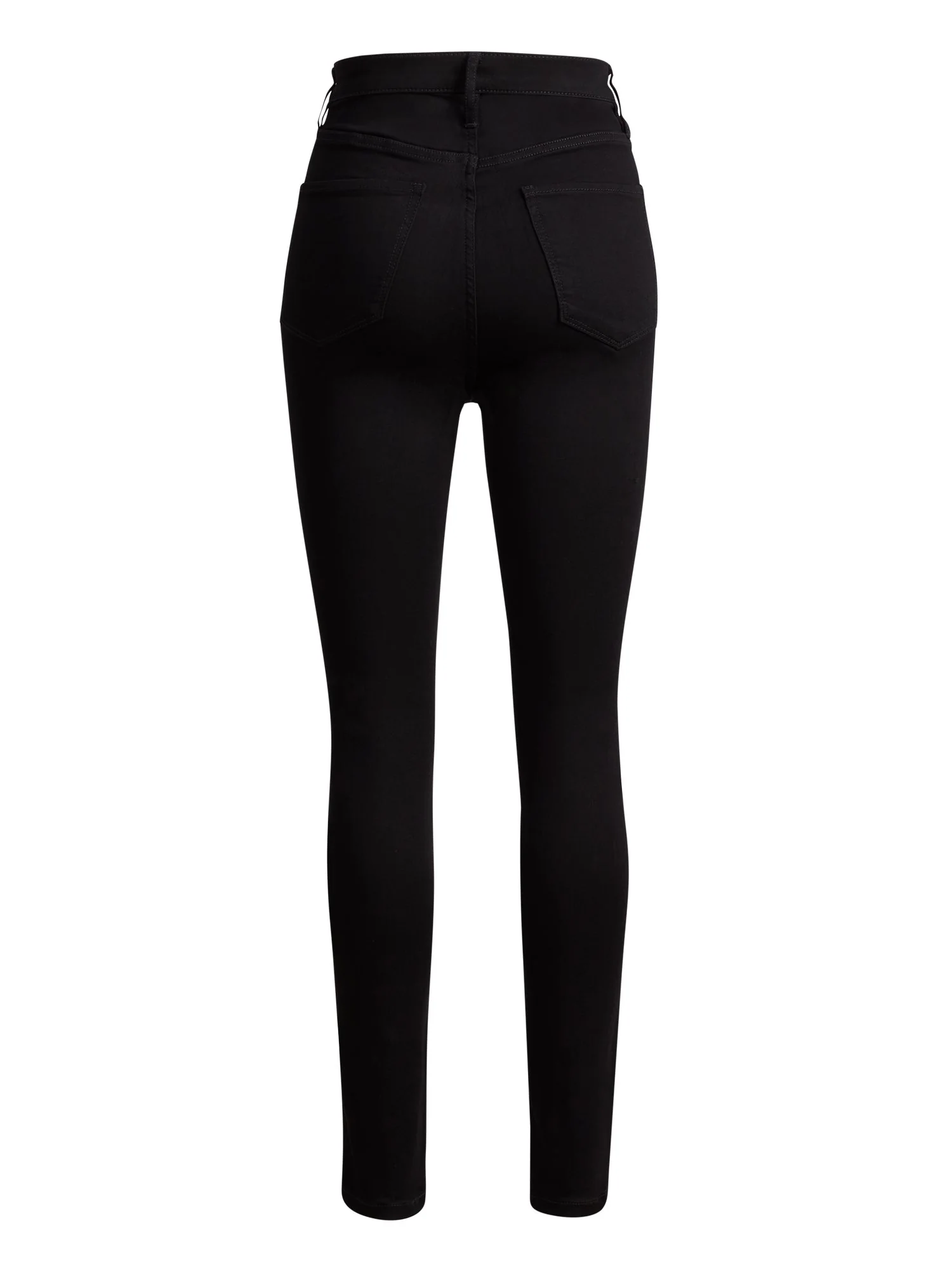 High-Waisted Super-Skinny Jeans - Black - Image 3
