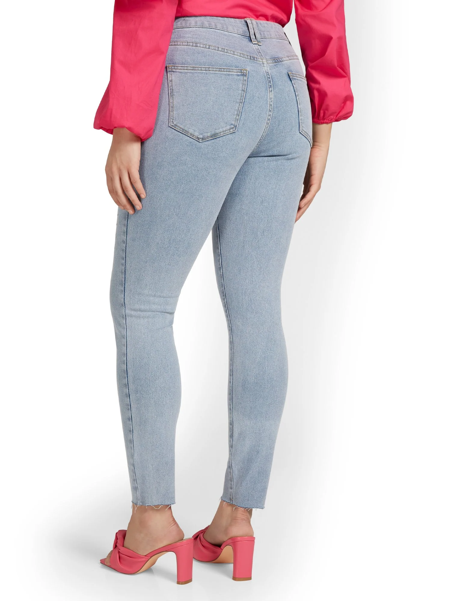 High-Waisted Super-Skinny Jeans - Paint-Splatter - Image 3