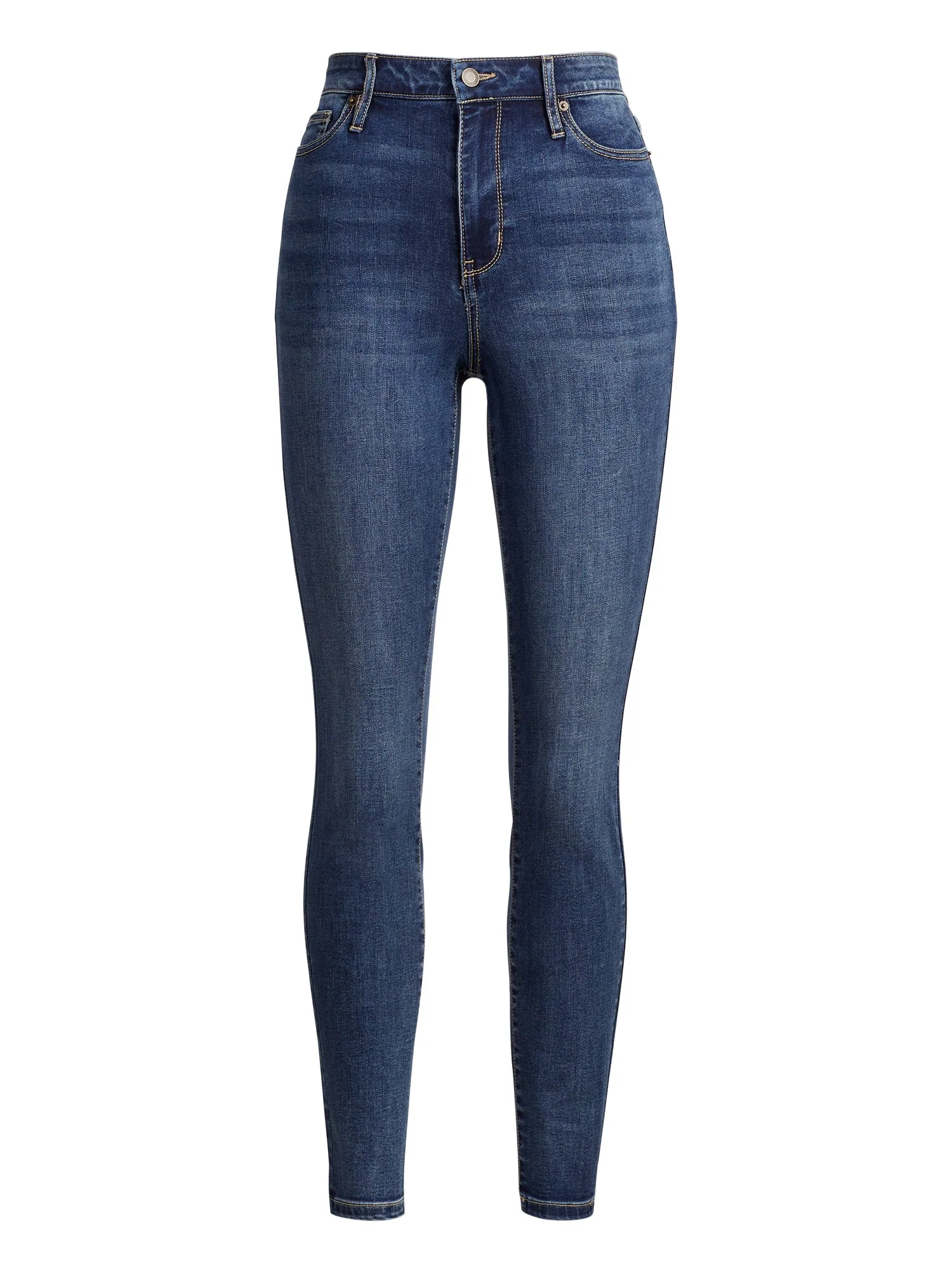 High-Waisted Super-Skinny Jeans - Vintage Blue - Image 2