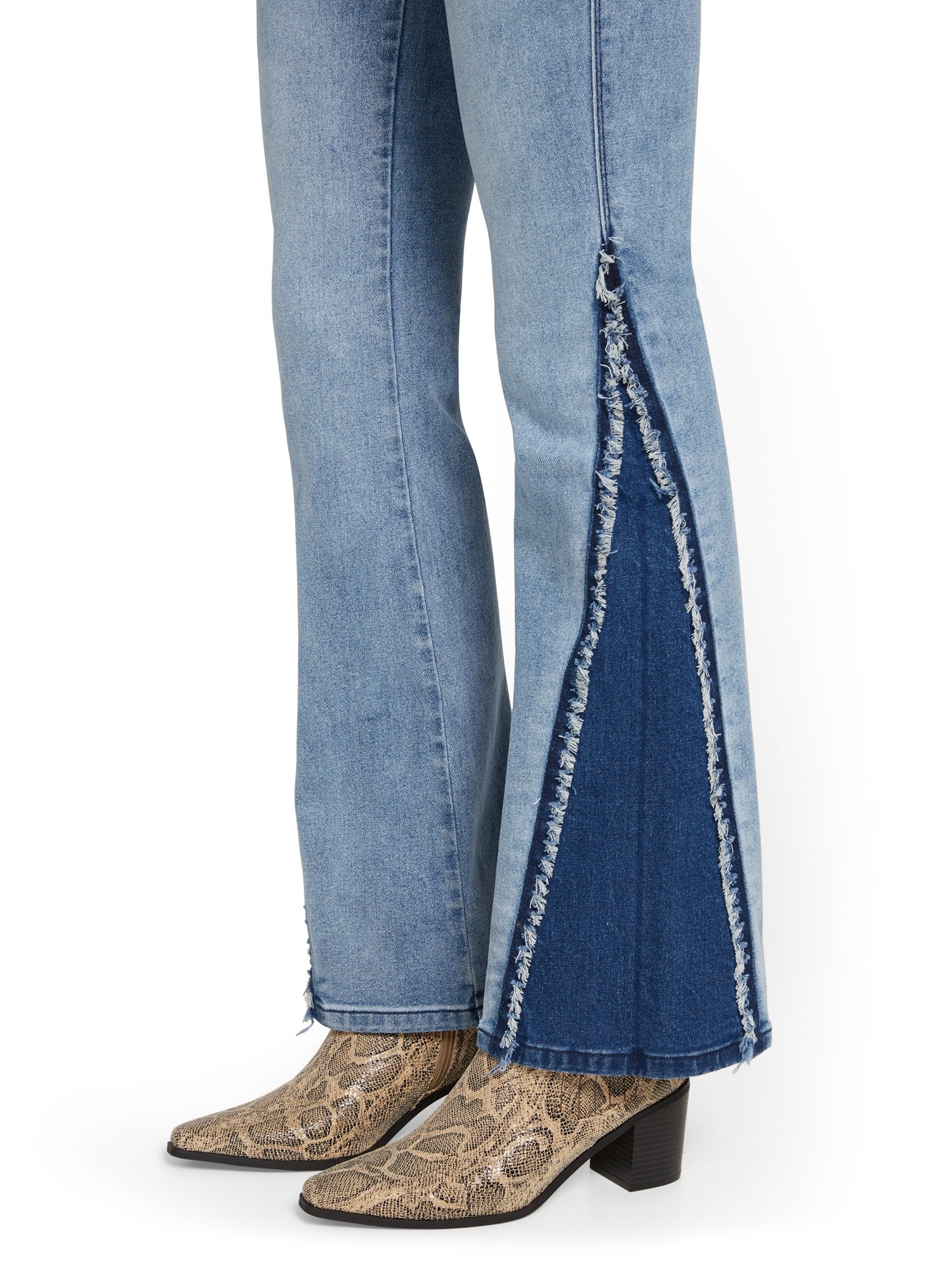 High-Waisted Wide-Leg Accent-Side Jeans - Image 4