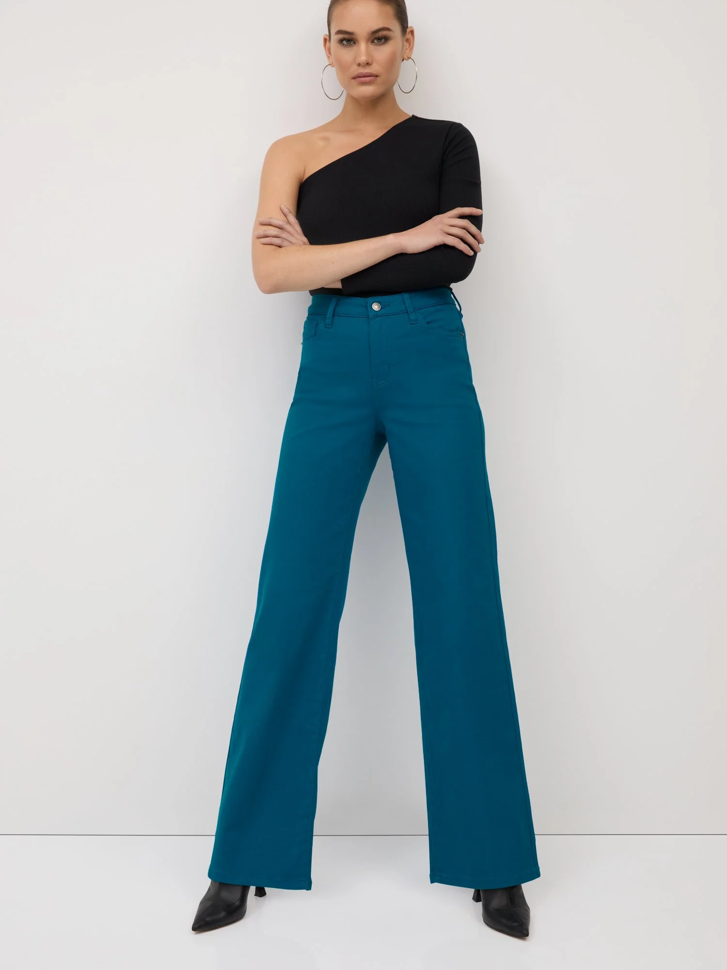 High-Waisted Wide-Leg Jeans