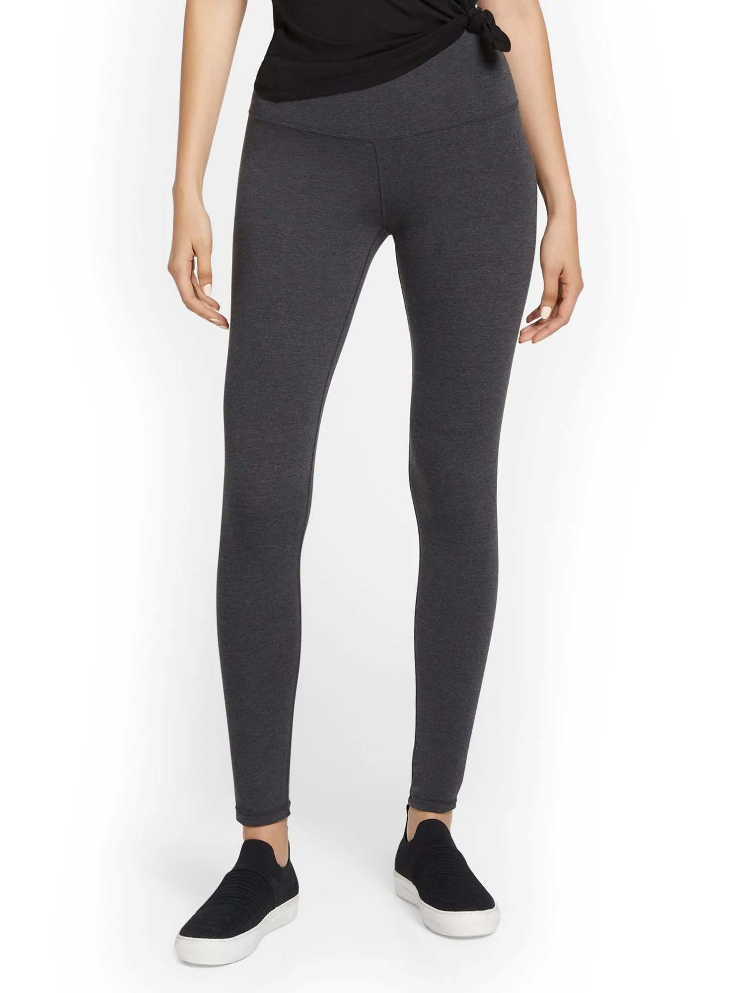 High-Waisted Yoga Legging - Heather Grey - Image 2