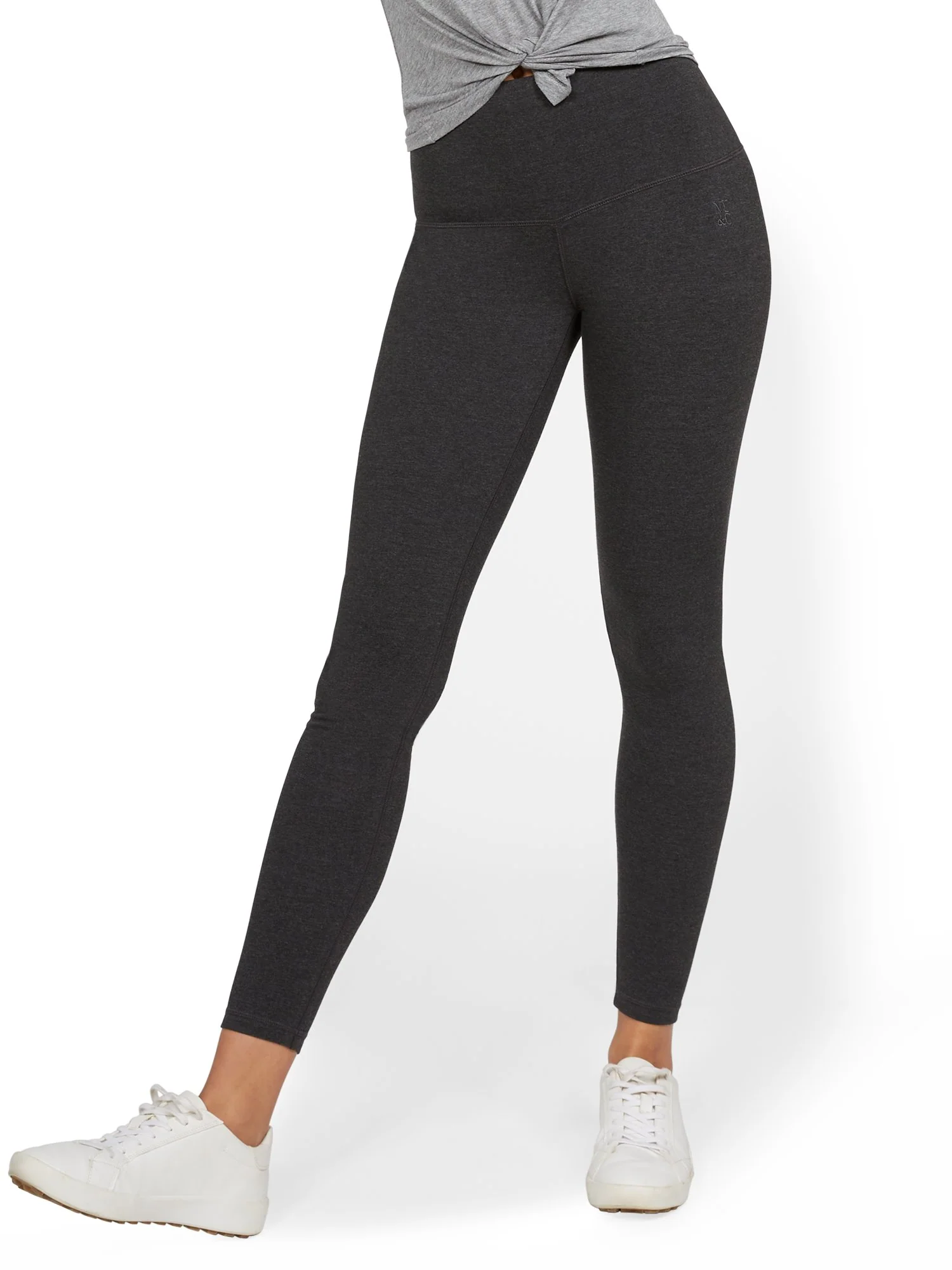 High-Waisted Yoga Legging - Heather Grey - Image 2