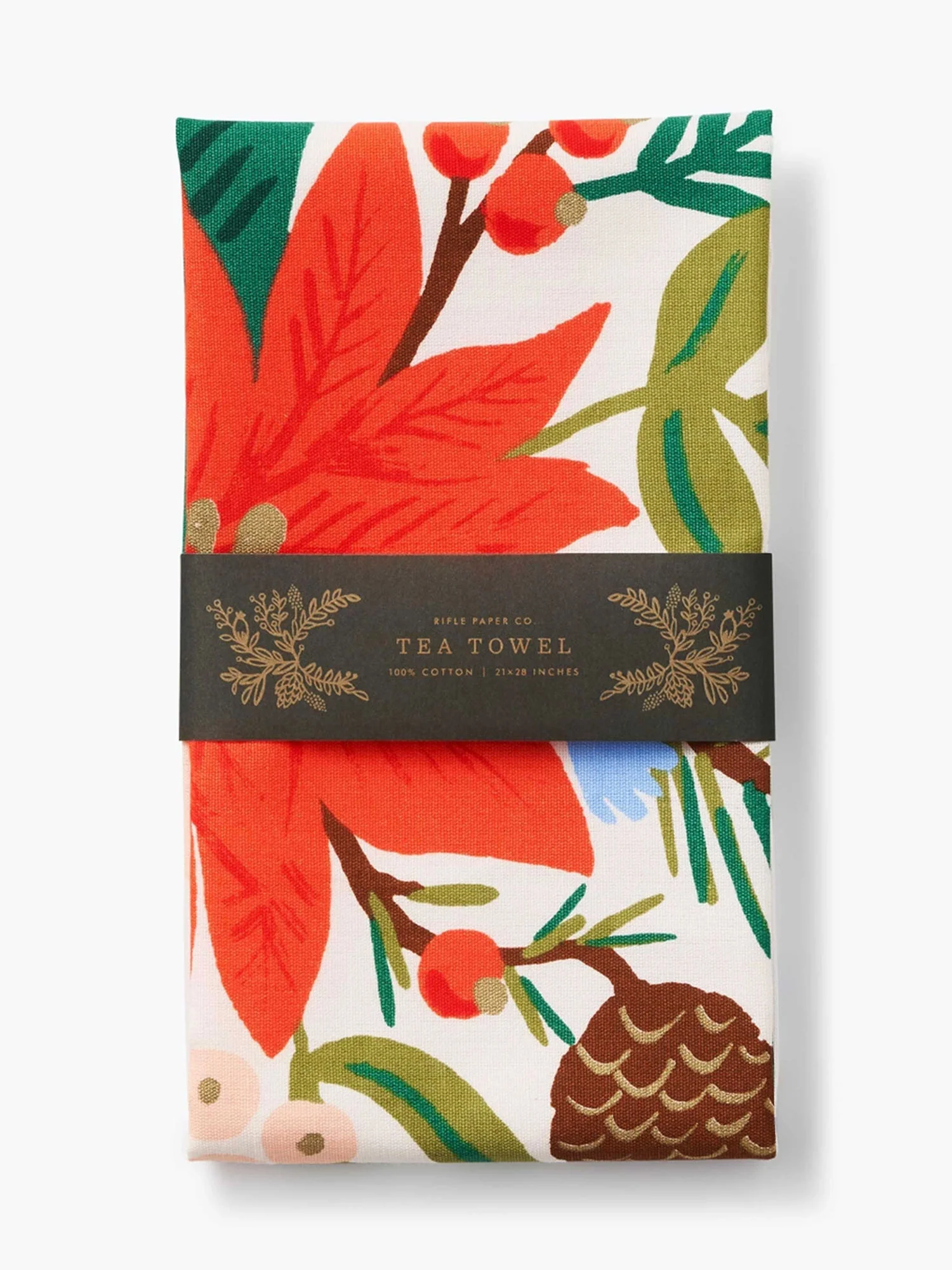 Rifle Paper Co Holiday Bouquet Tea Towel - Brands We Love