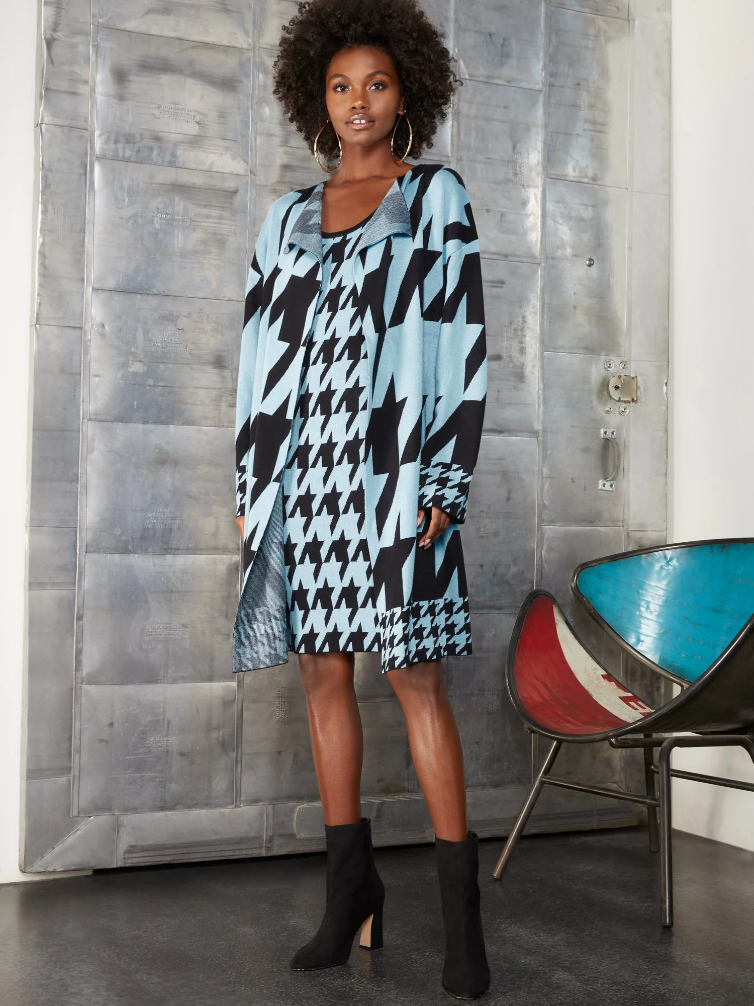 Houndstooth Flyaway Cardigan - Image 2