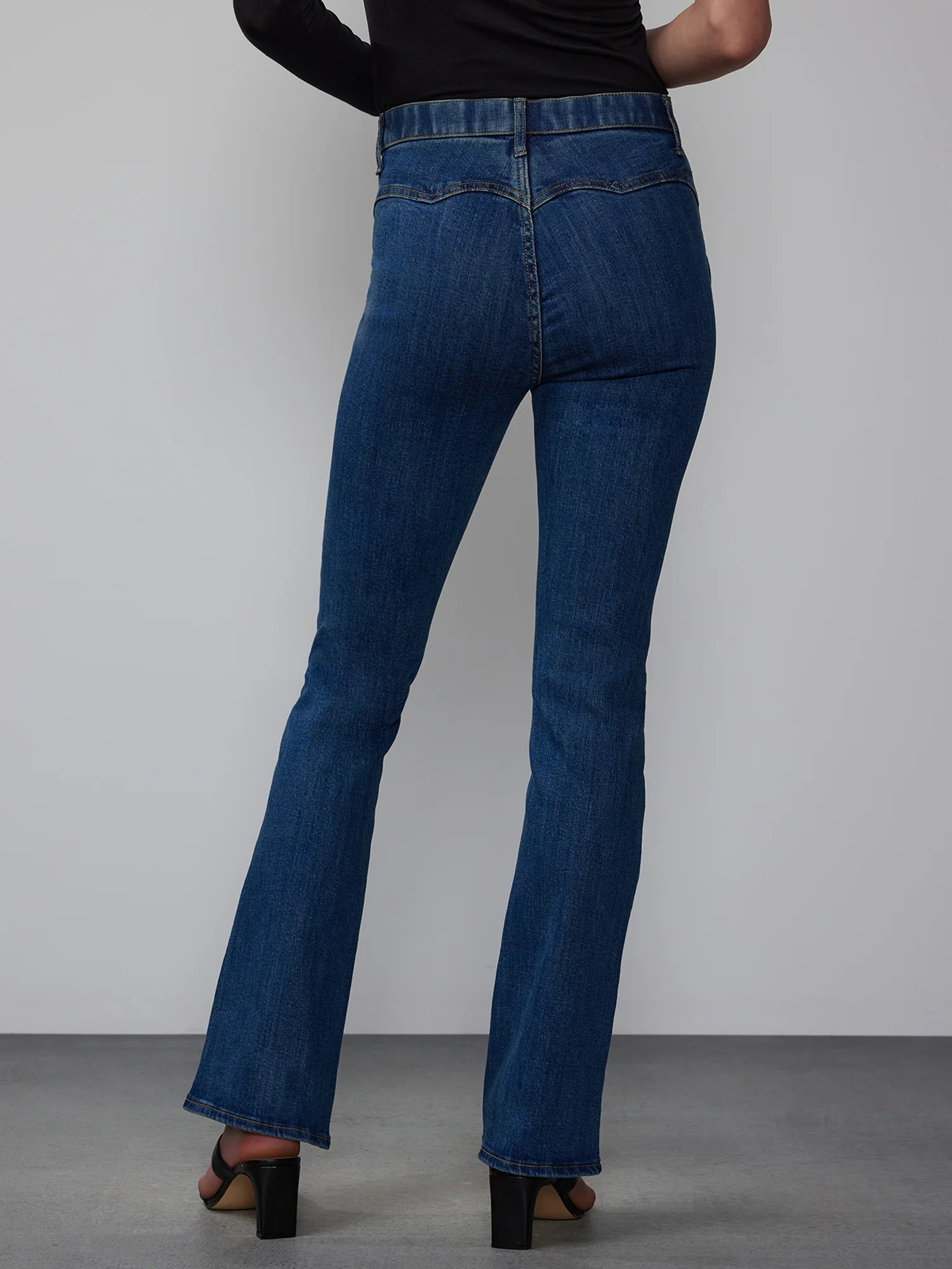 Tall High Rise Curved Yoke Bootcut Jeans - Image 3