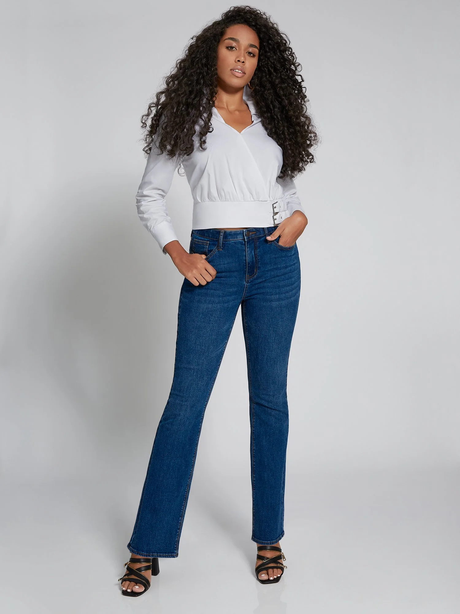 Petite Essential High Rise Bootcut Jeans - Image 6