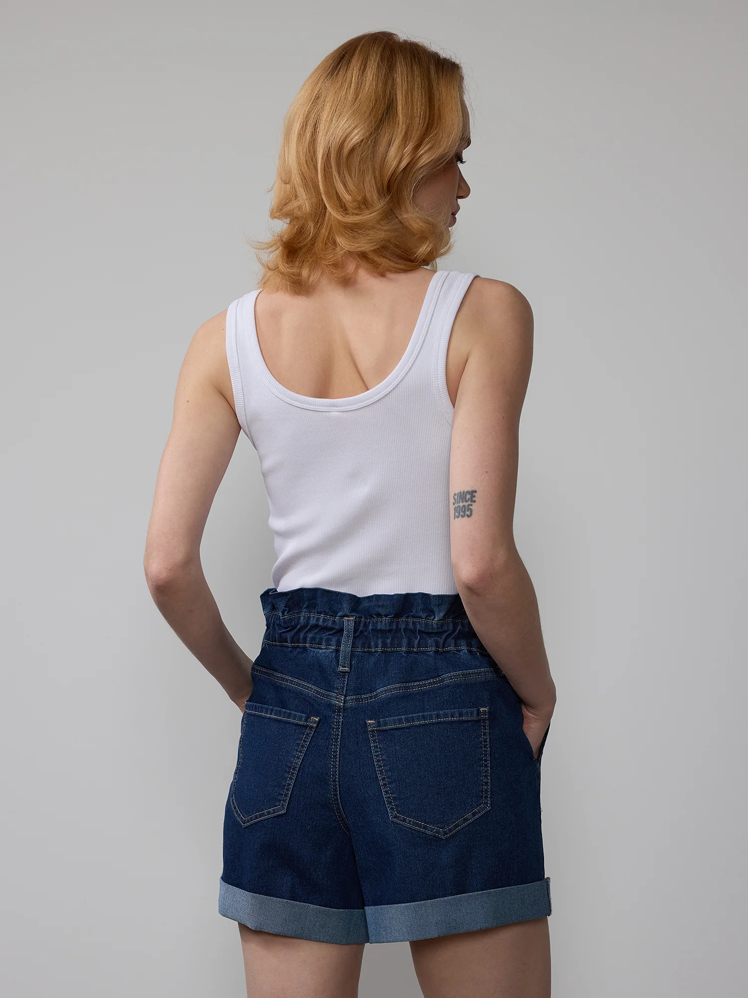 High Rise Paperbag Waist 5 Inch Shorts - Image 3