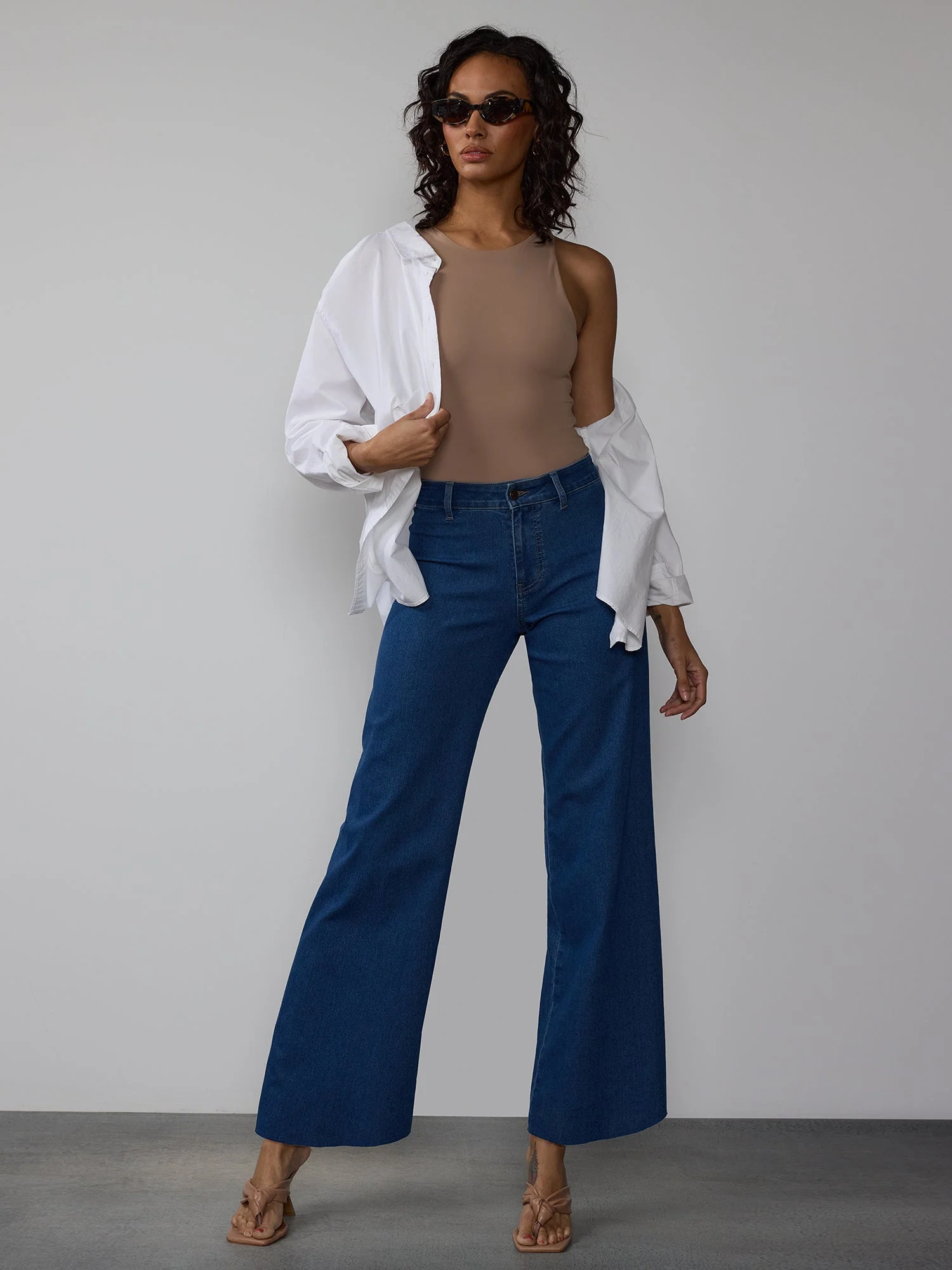 High Rise Wide Leg Seamless Tall Jeans