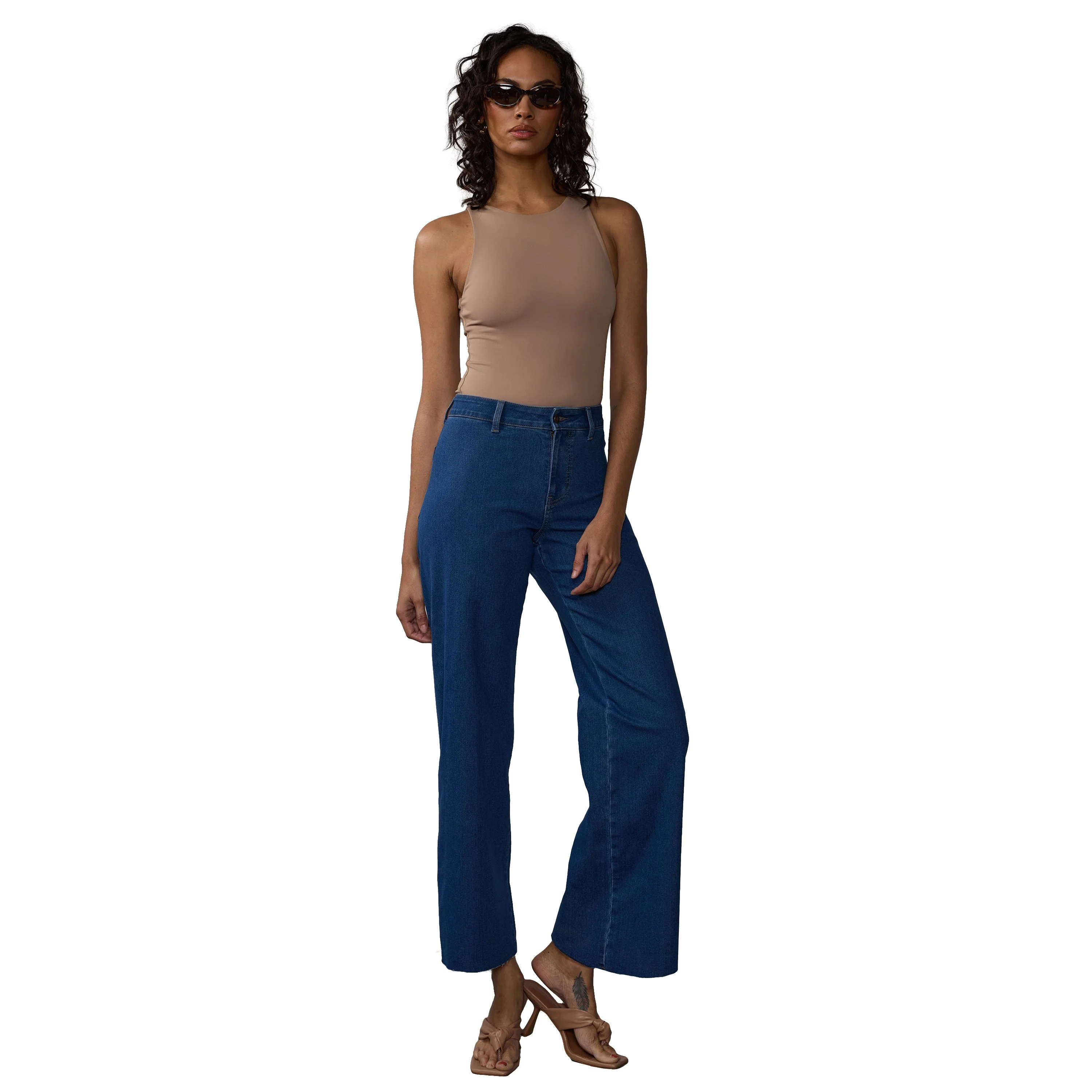 High Rise Wide Leg Seamless Tall Jeans - Image 4