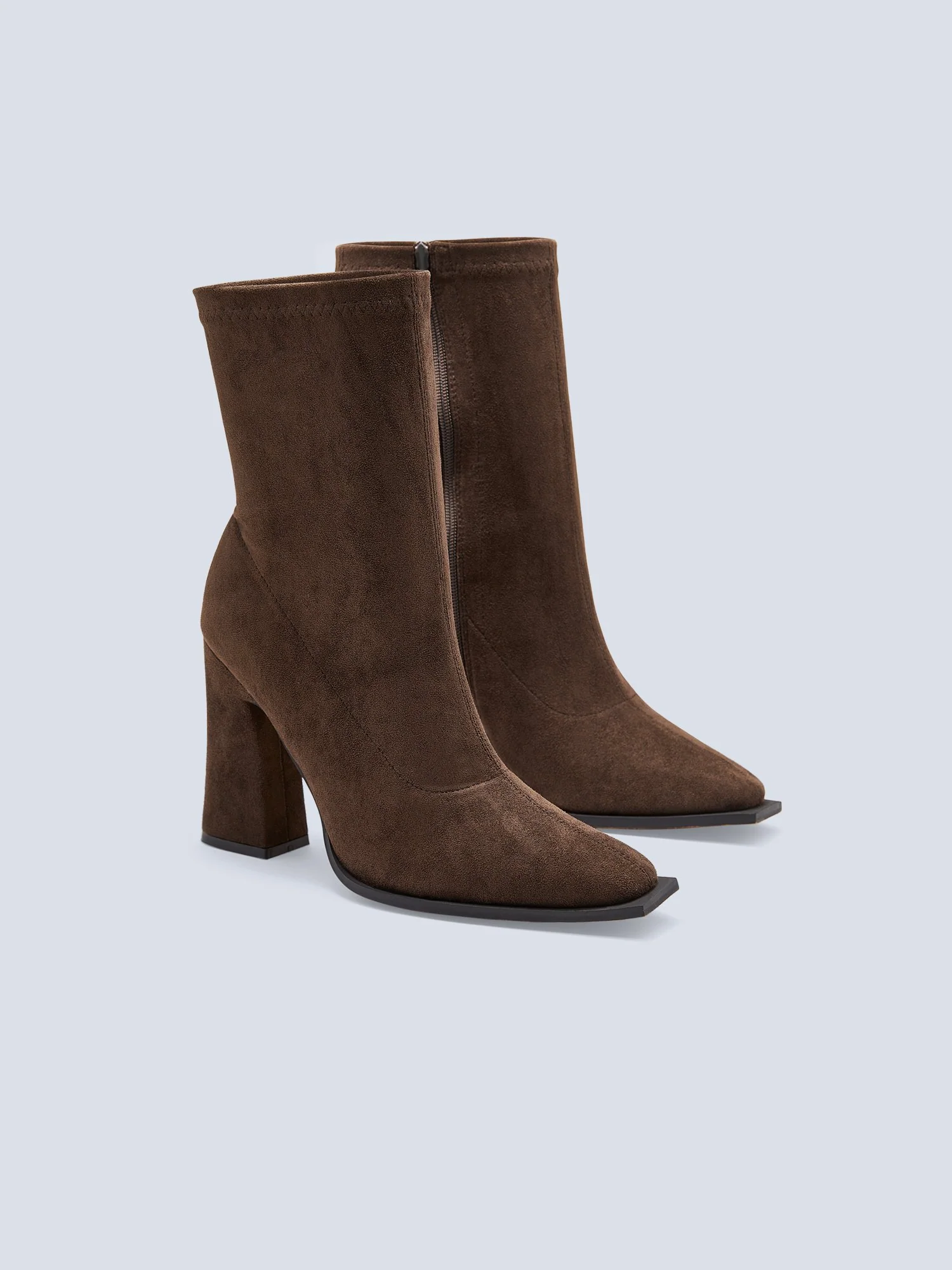 Imaan Brown Sock Bootie