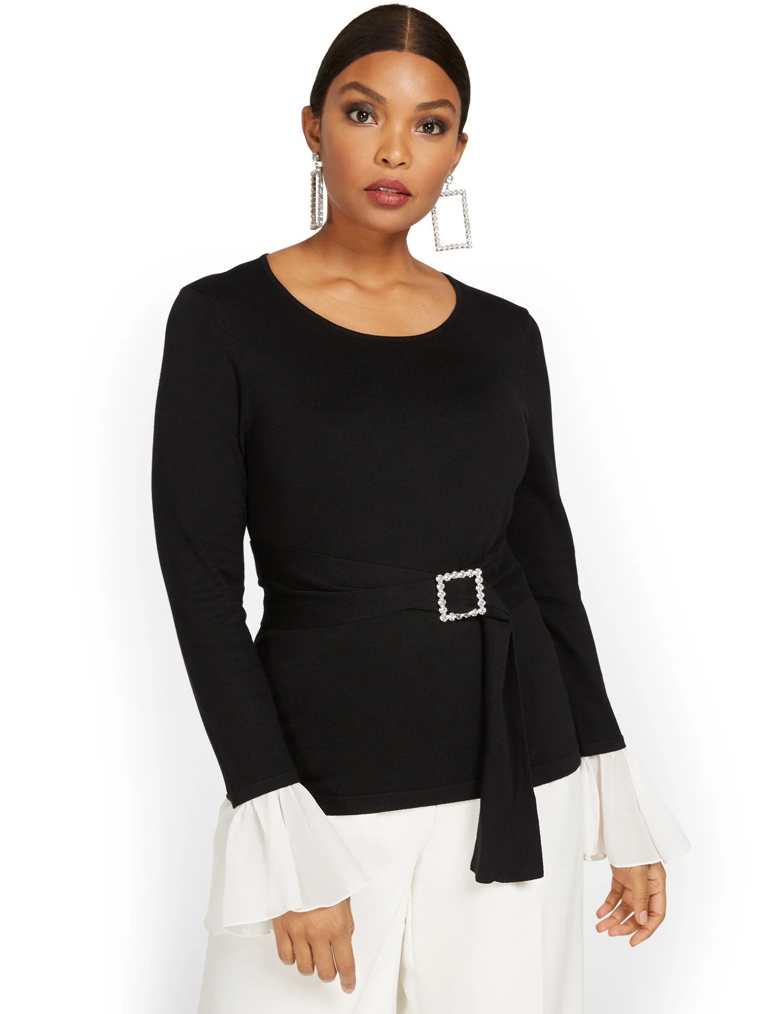 Jewel-Belt Sweater - Image 2