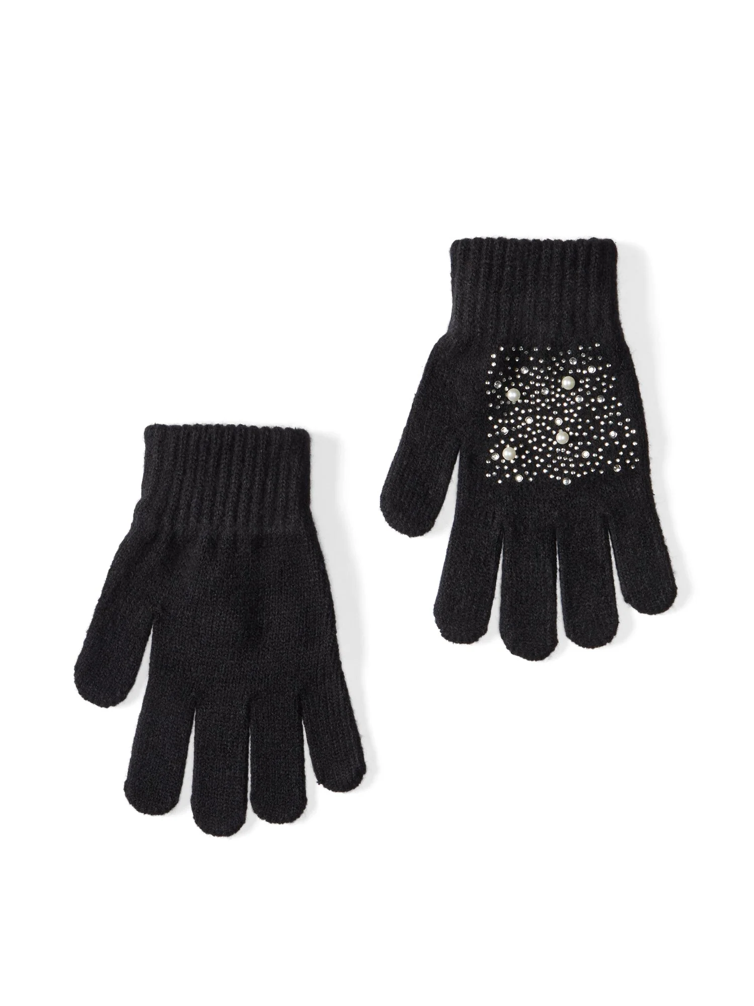 Jeweled Knit Gloves - Image 2
