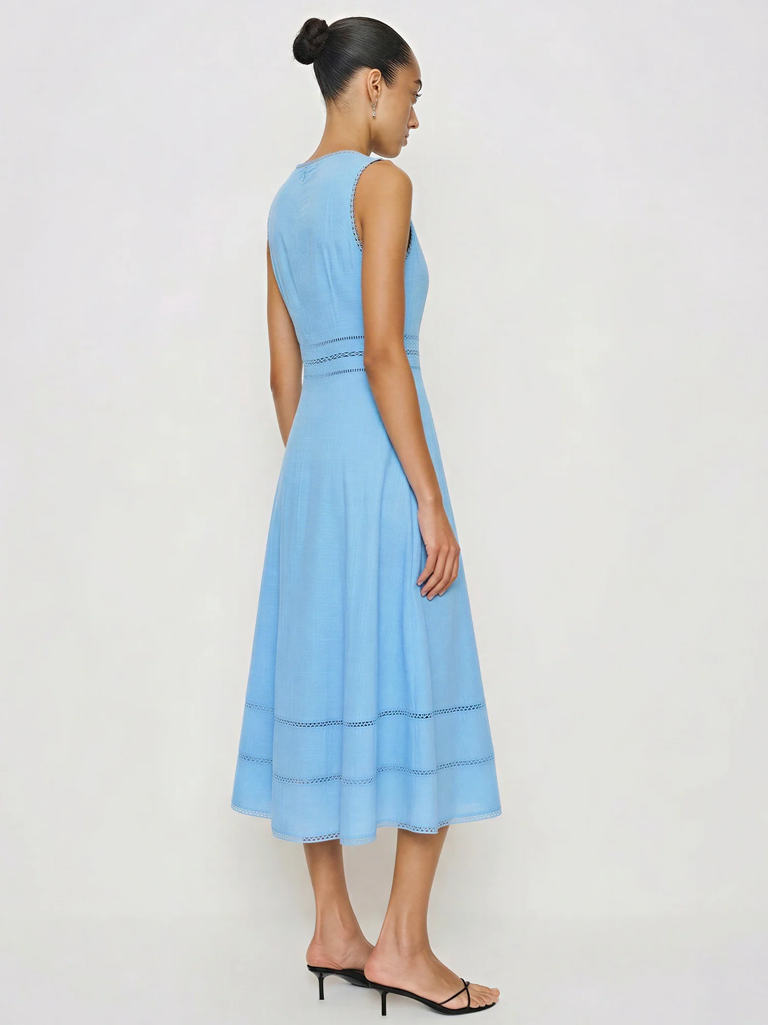 Katie Inset Lace Trim A-Line Maxi Dress - Image 3