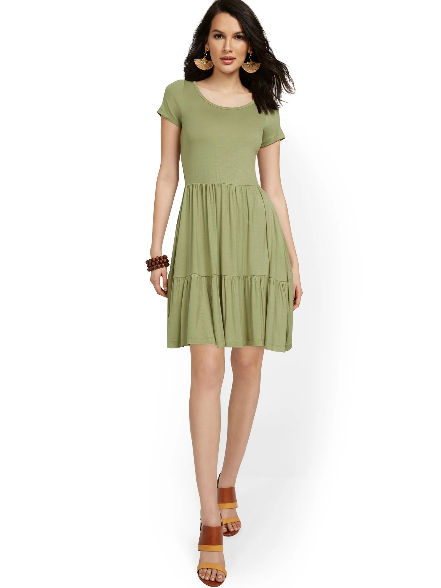 Knit Babydoll Dress - Image 12
