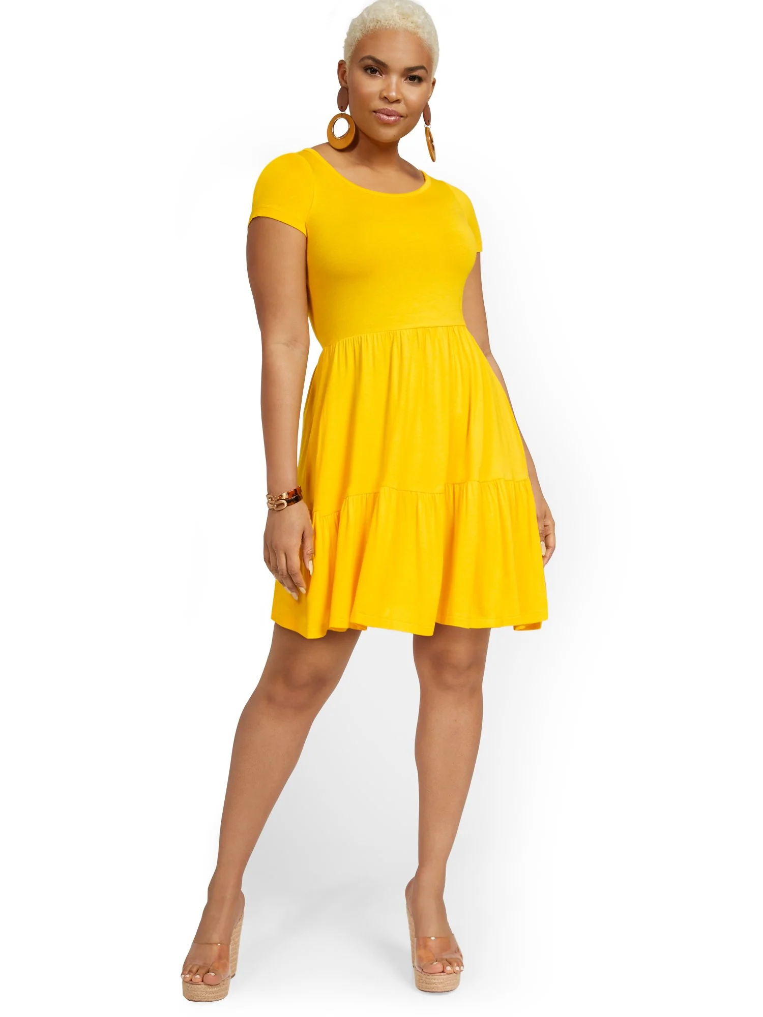 Knit Babydoll Dress - Image 9