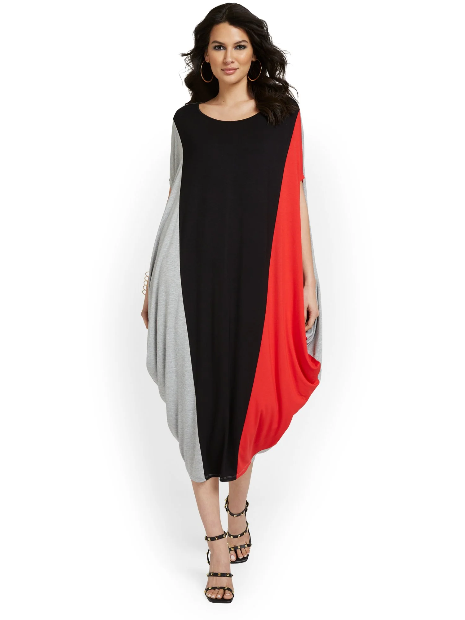 Knit Colorblock Caftan Maxi Dress - Image 2