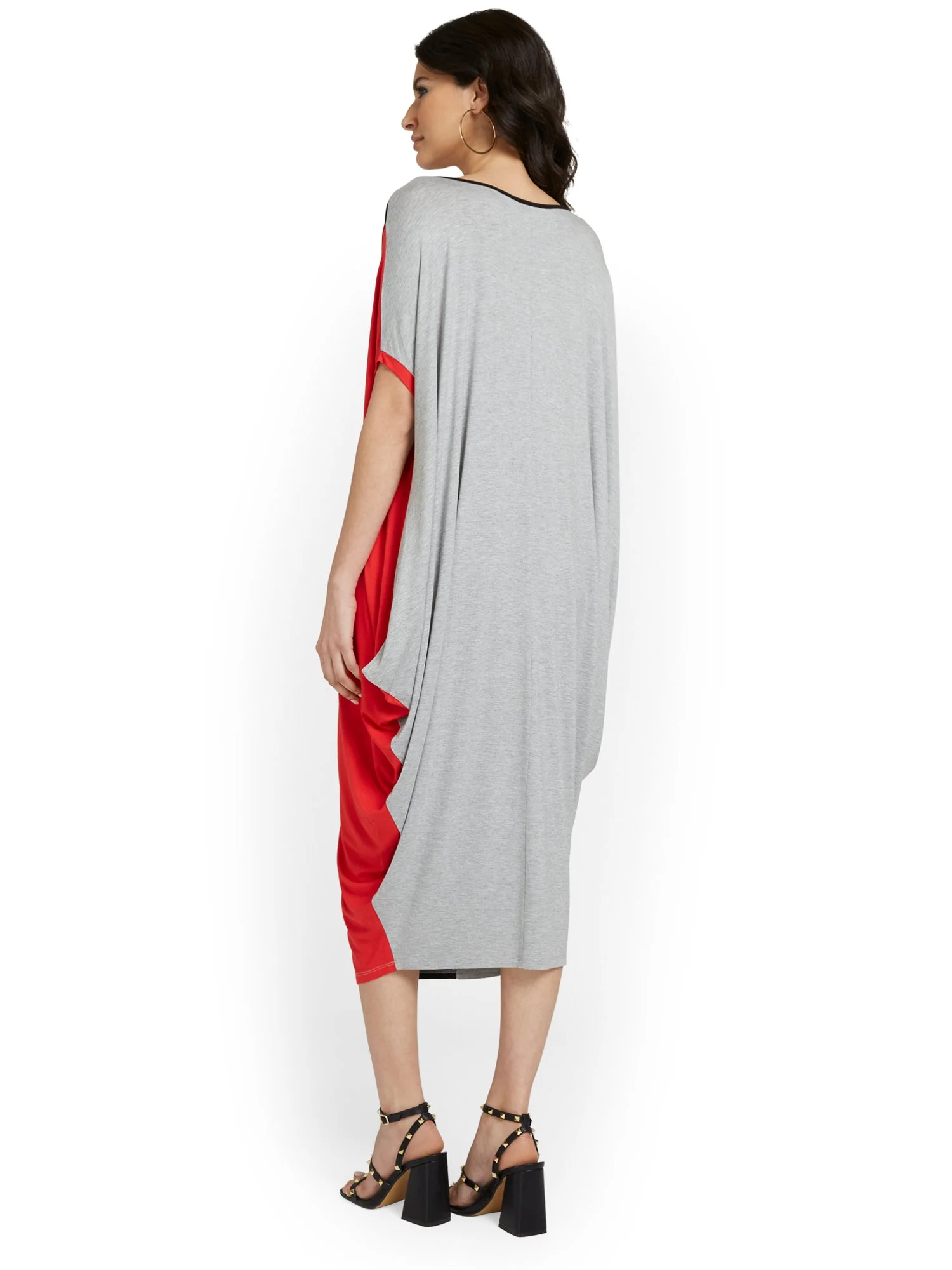 Knit Colorblock Caftan Maxi Dress - Image 3