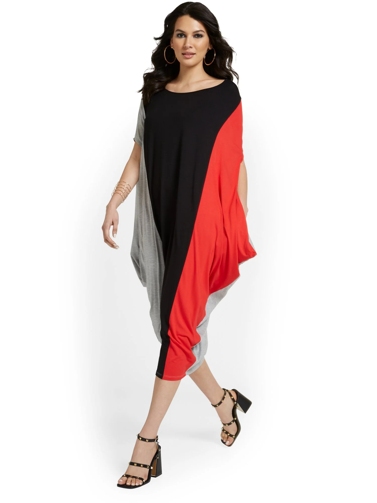 Knit Colorblock Caftan Maxi Dress - Image 4