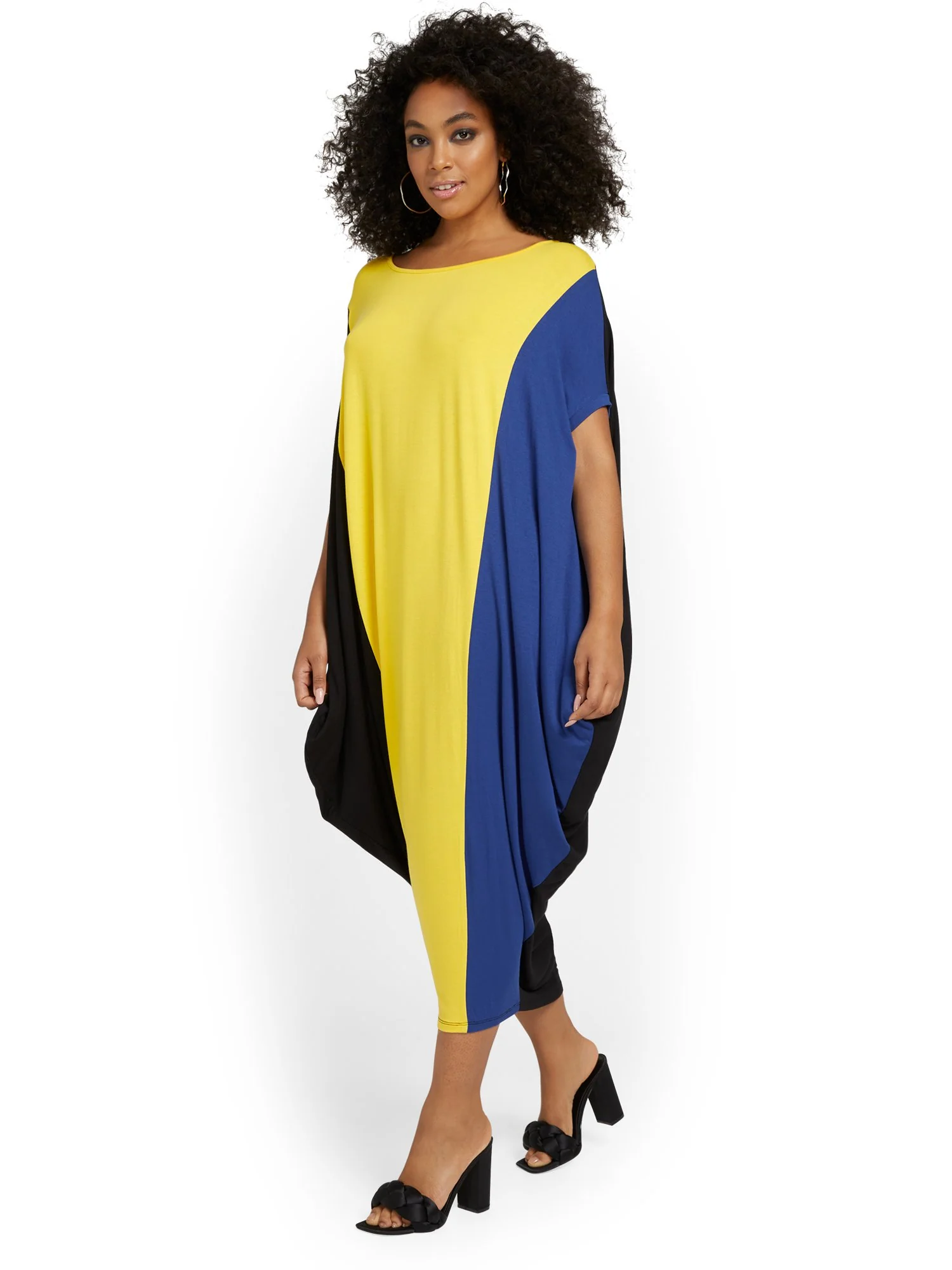 Knit Colorblock Caftan Maxi Dress - Image 9