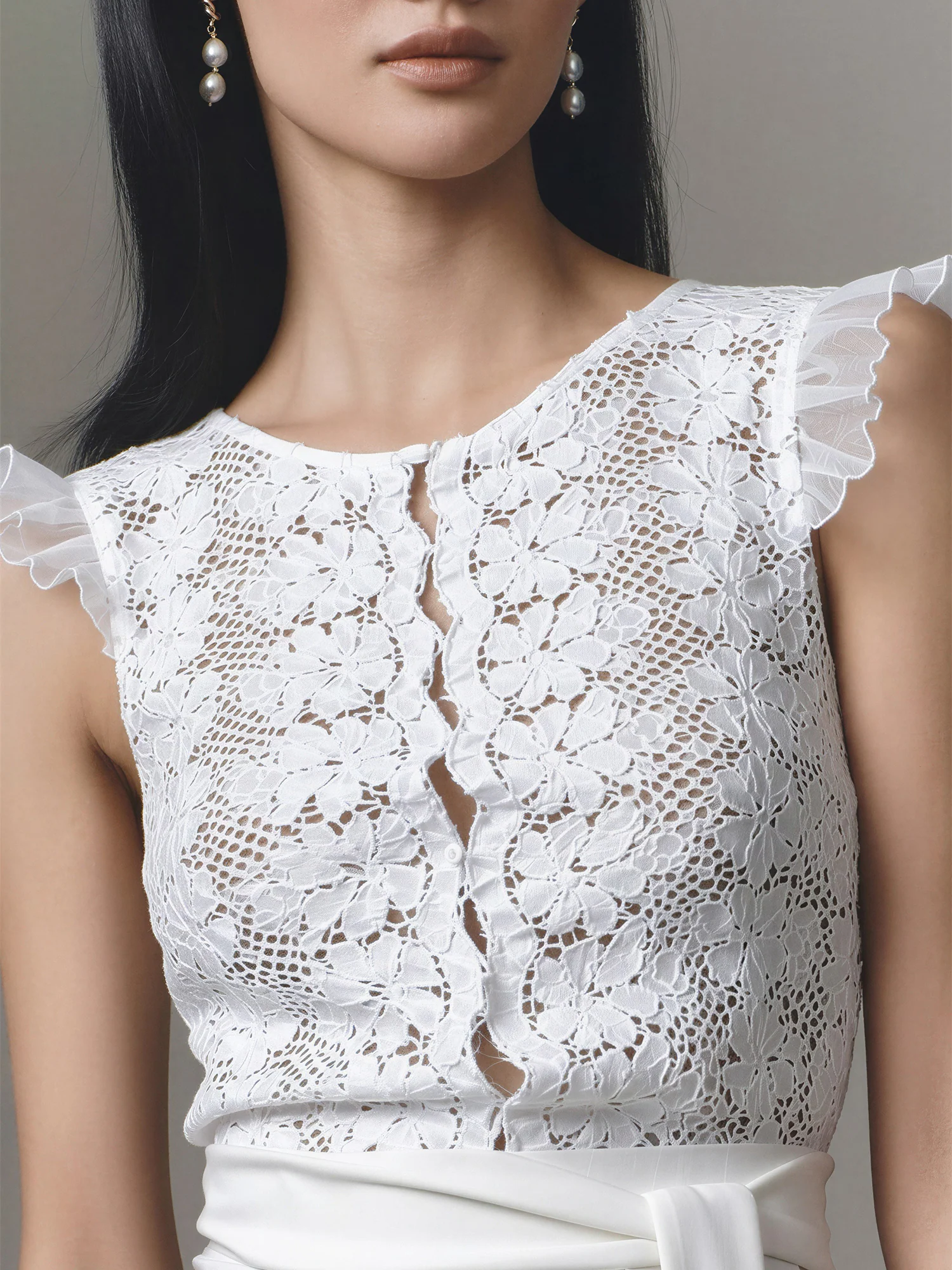Lace Top Knit Jumpsuit - Image 2