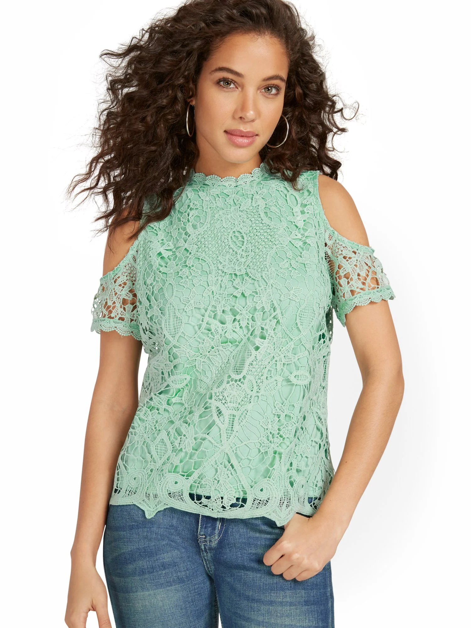 Lace Cold-Shoulder Top - Image 6